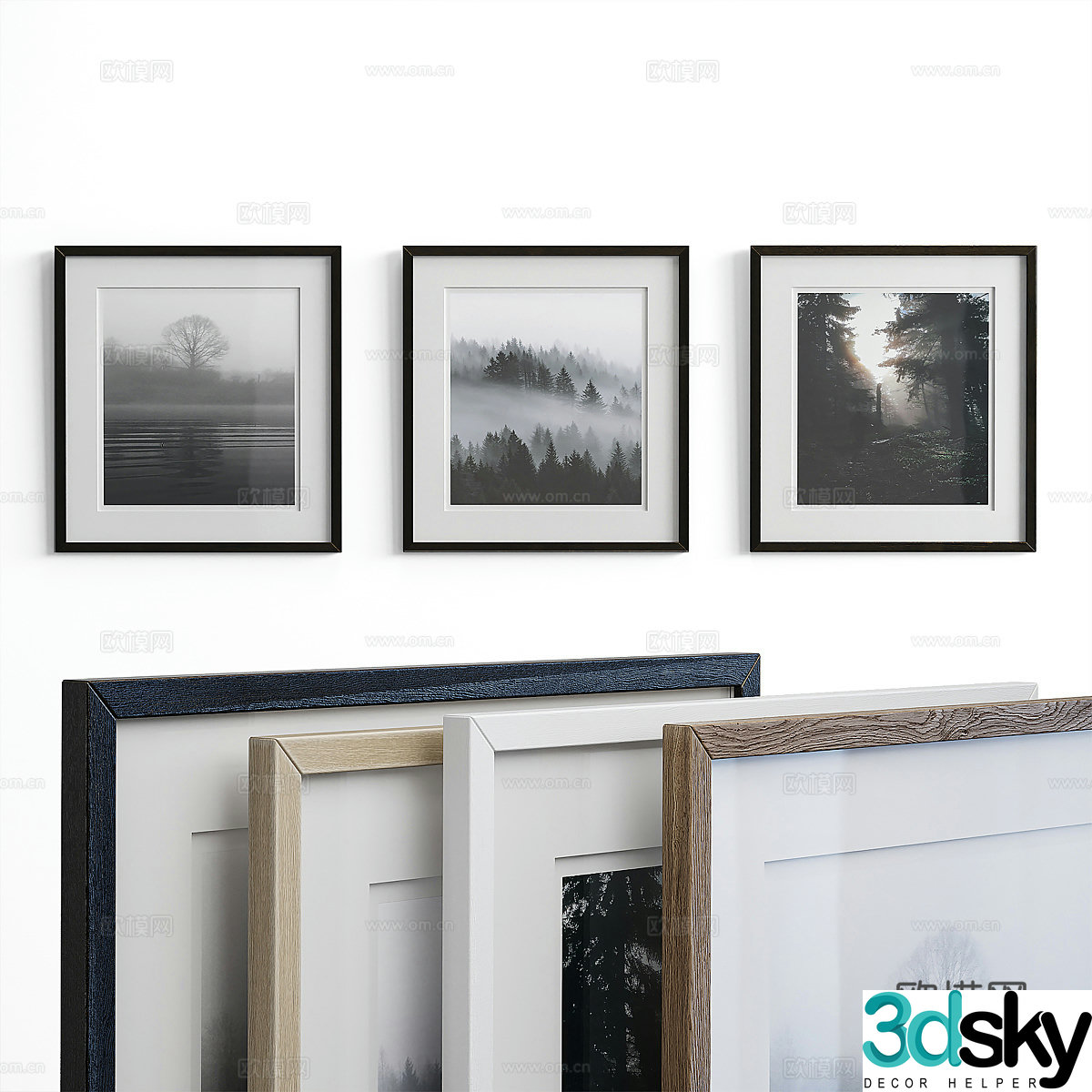 Modern decorative hanging painting 3d model