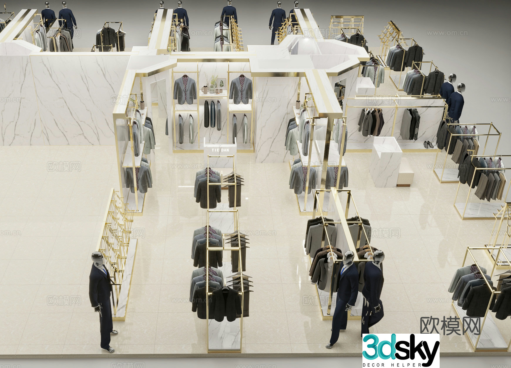Clothing store 3d model