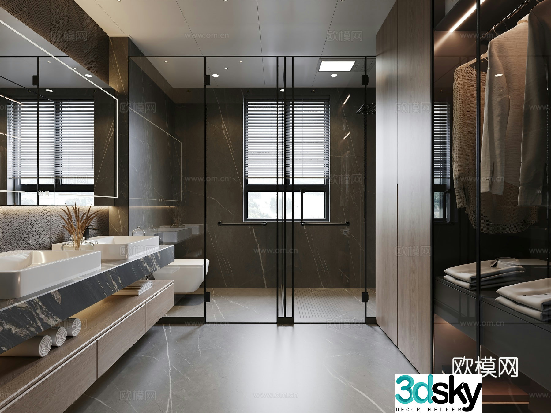 Italian style bathroom 3d model
