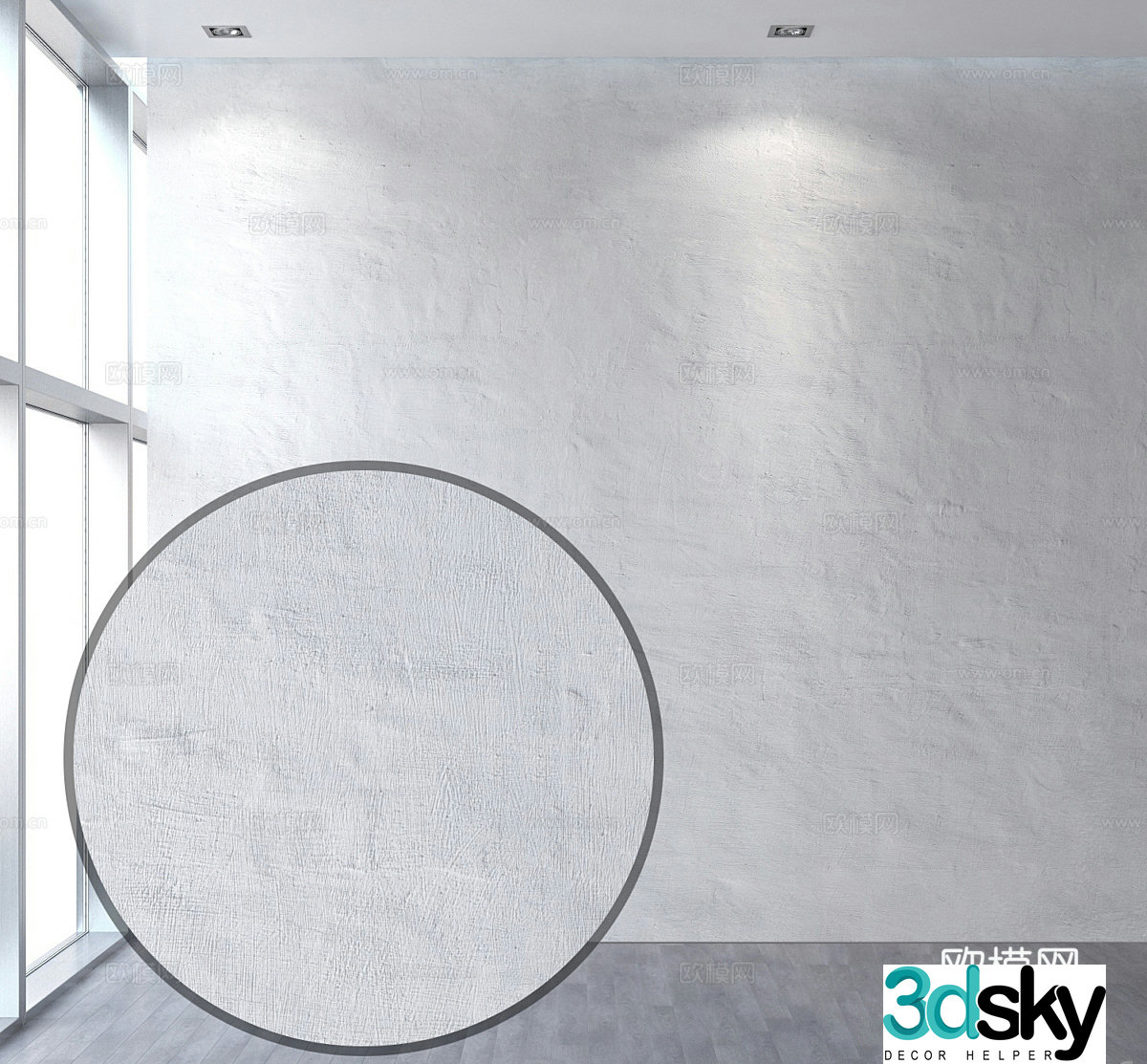 Modern microcement coating 3d model