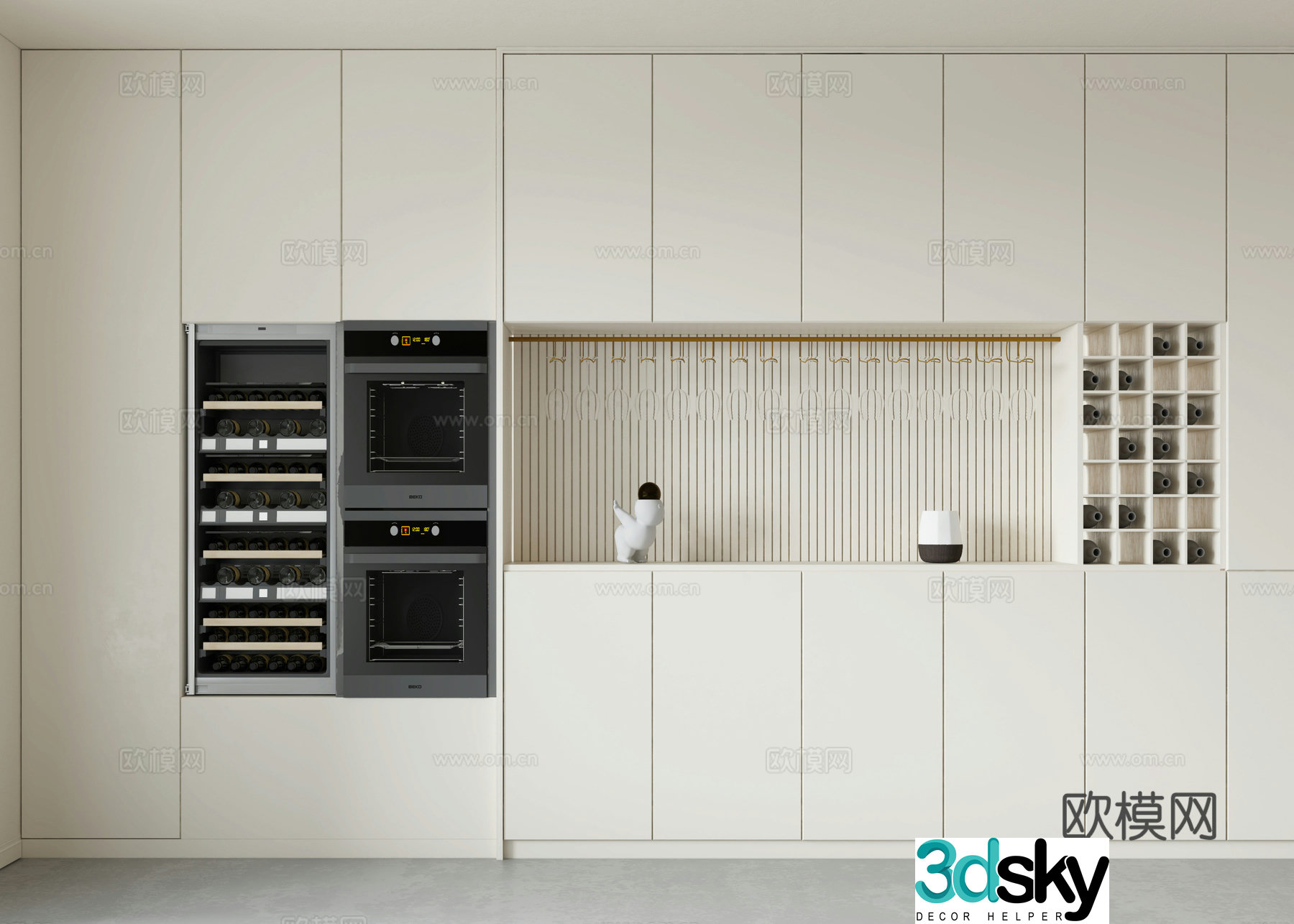 Creamy sideboard 3d model