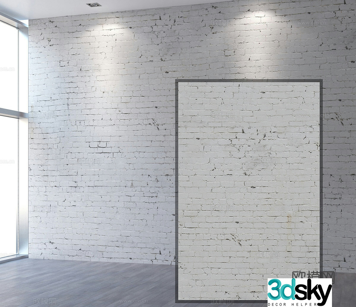 Old brick wall 3d model
