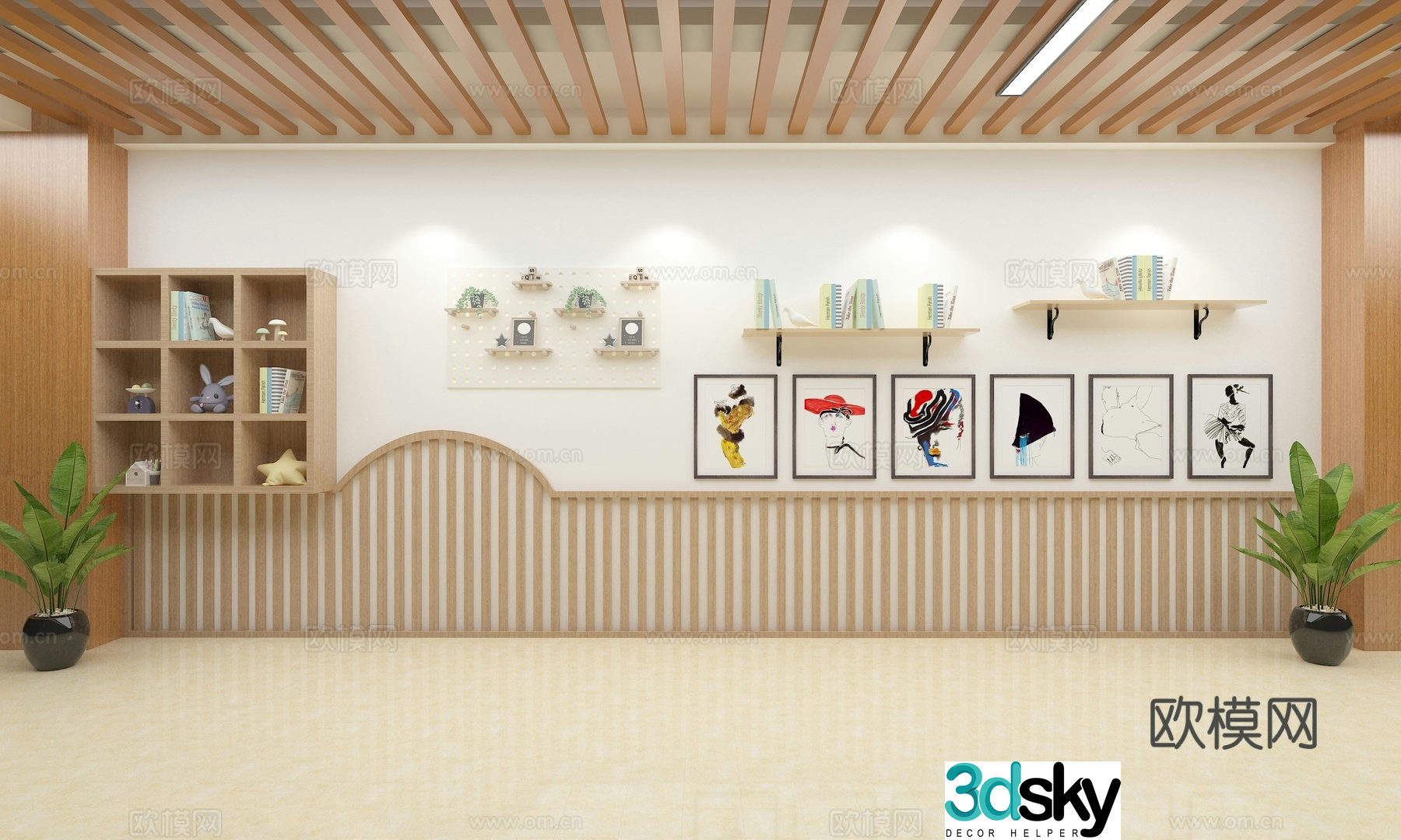 Hall Kindergarten 3d model