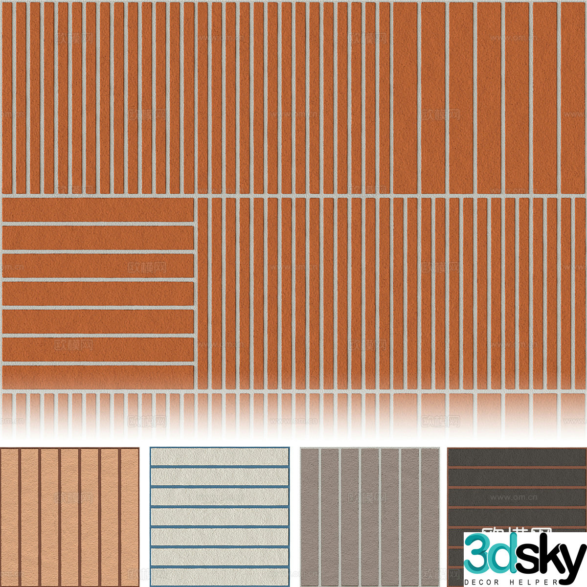Modern wall panel 3d model