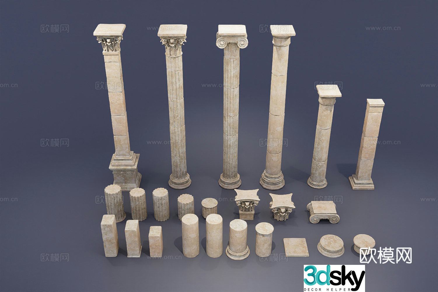 Roman column 3d model