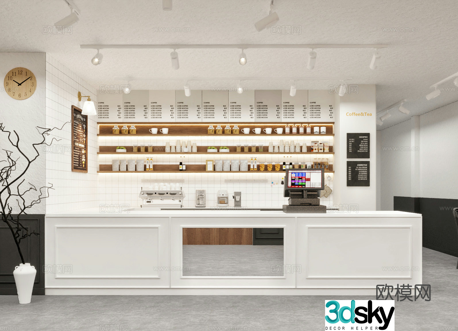 Tea restaurant coffee shop 3d model