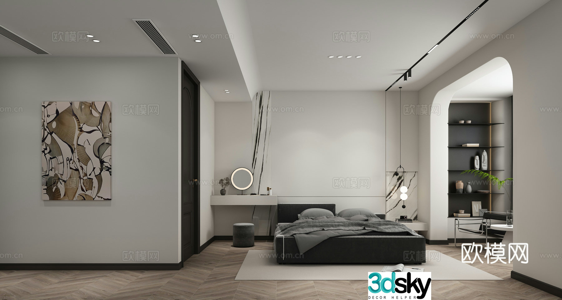 Modern bedroom 3d model