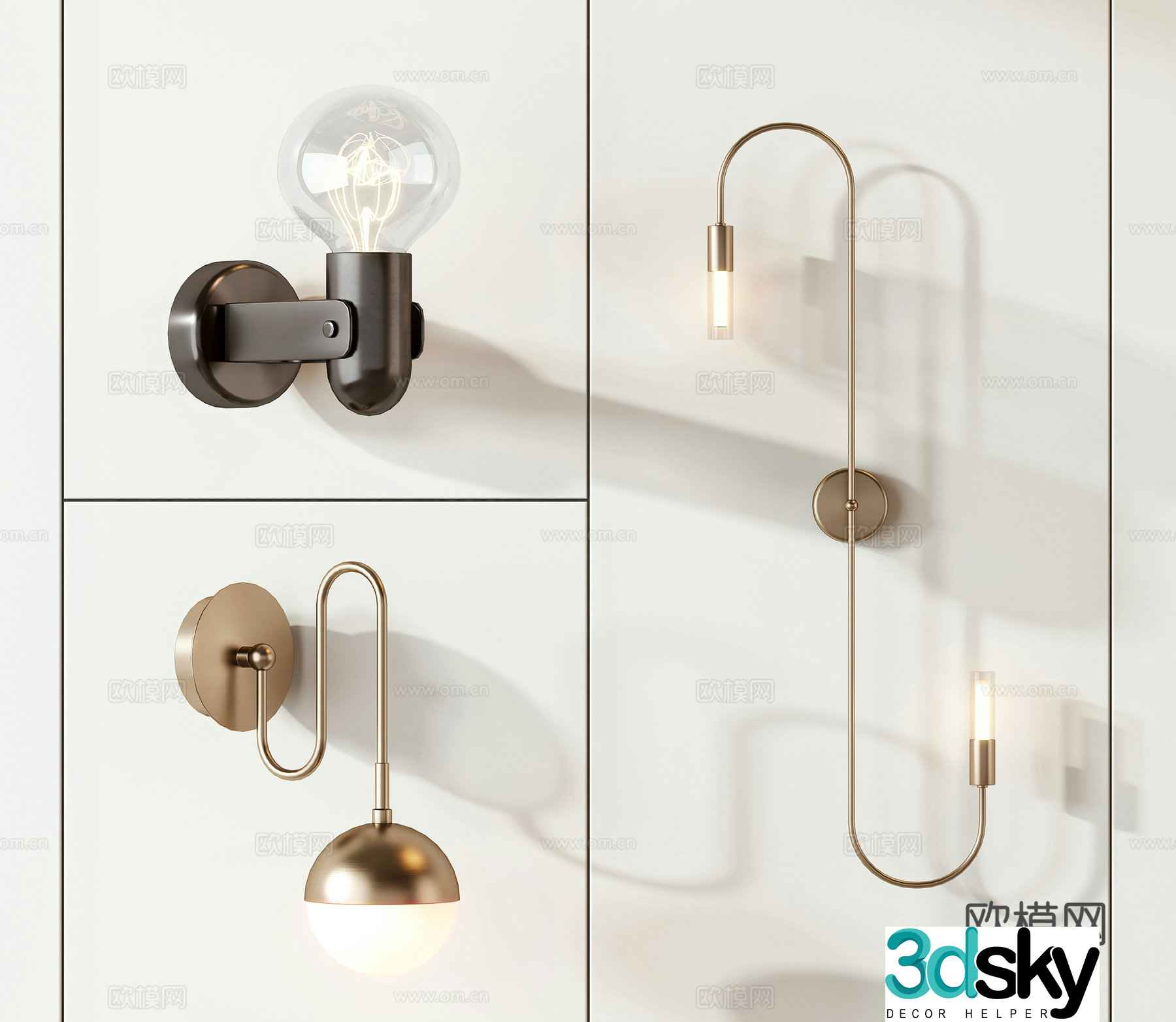 Modern wall lamp 3d model