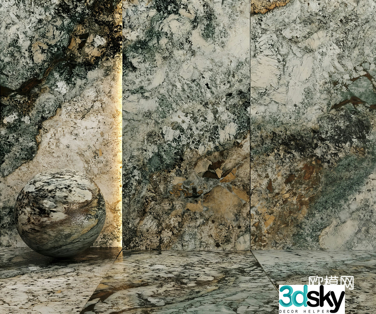 Luxury stone marble 3d model