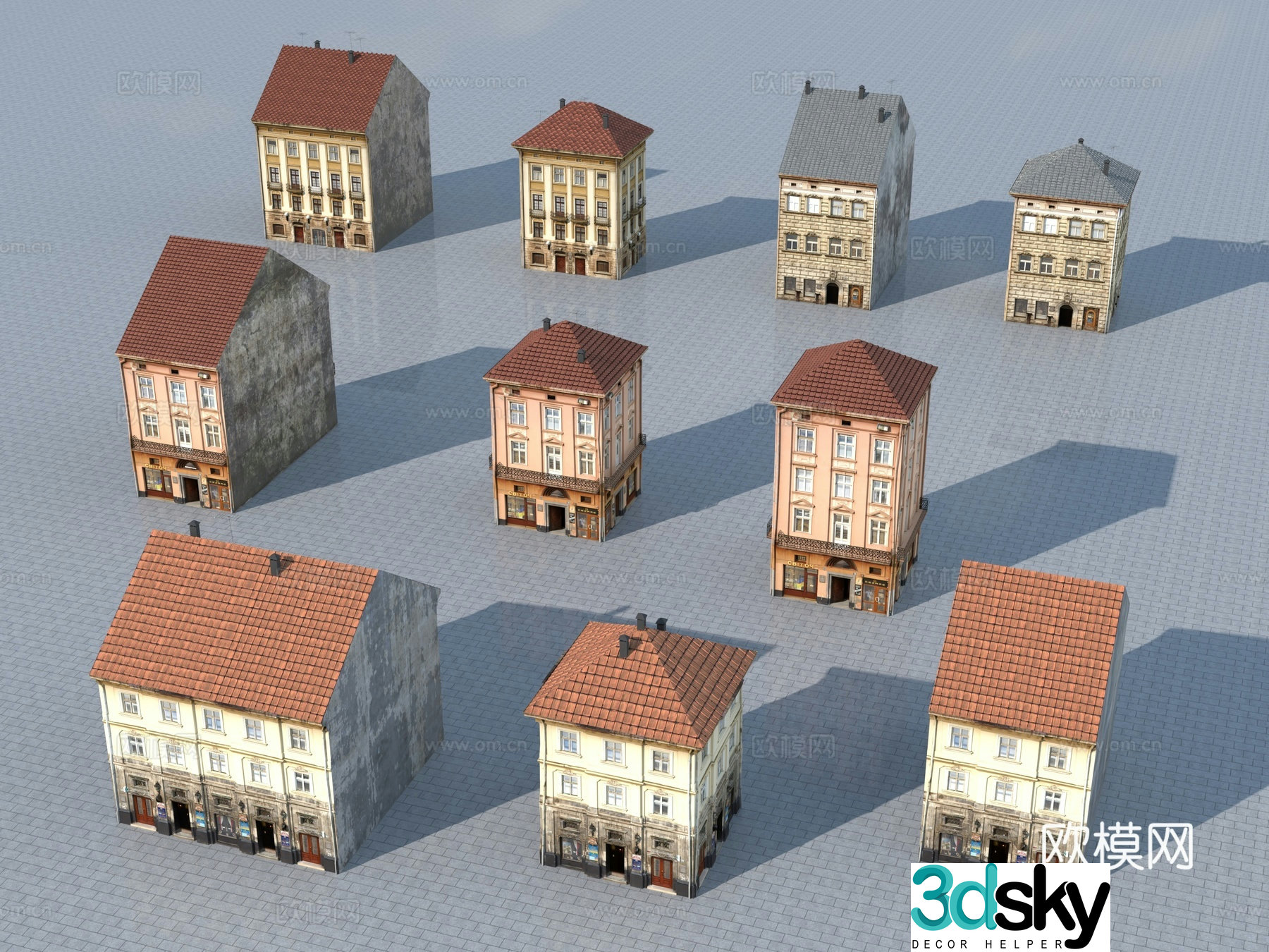 European-style building building 3D model