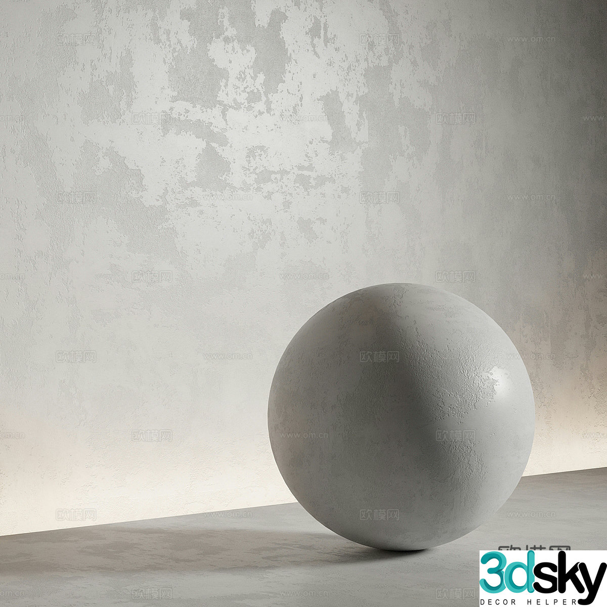 Cement wall Concrete wall Paint 3D model