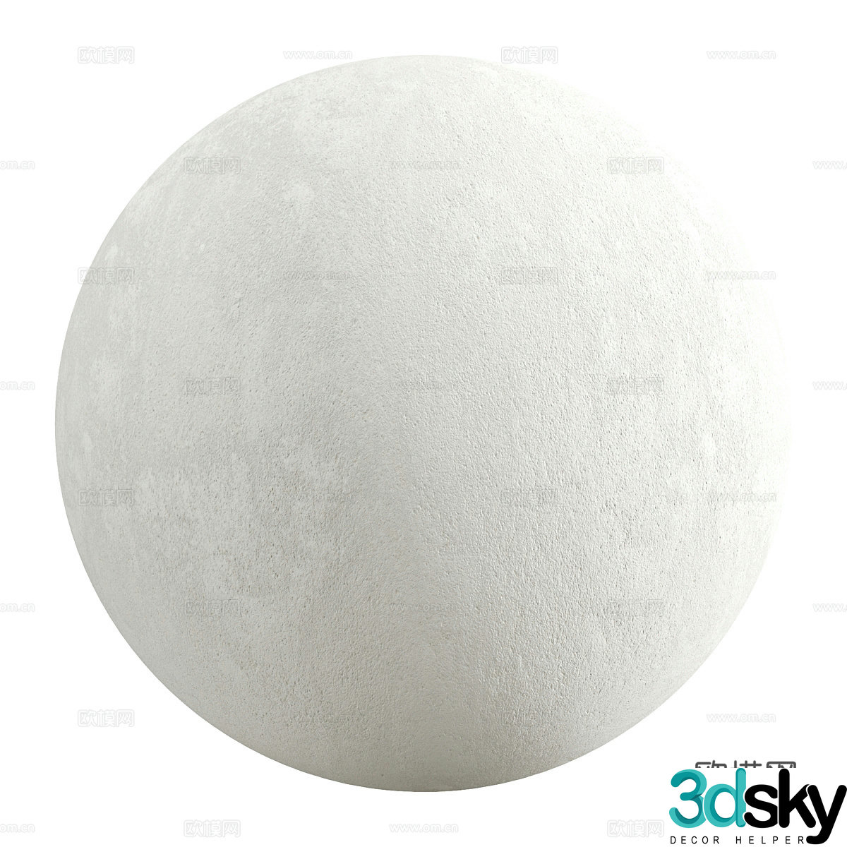 Modern Art Paint Micro Cement Wall 3D Model