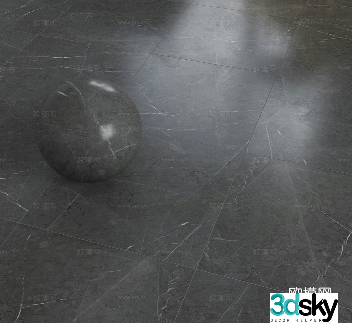 Retro floor tiles 3d model