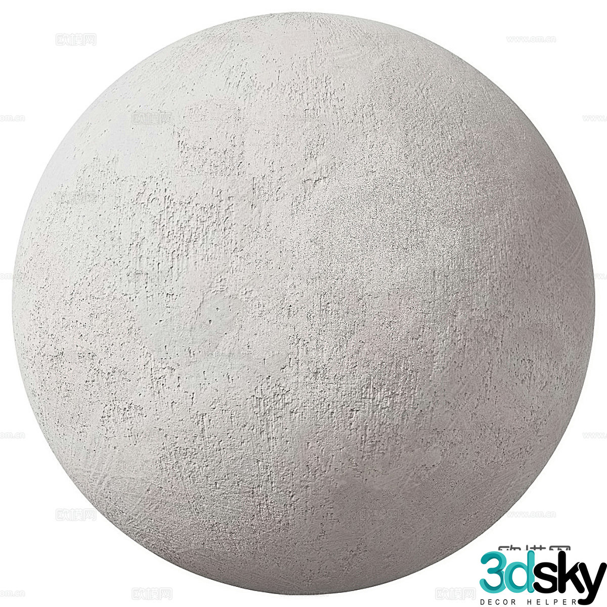 Modern micro cement wall coating 3d model
