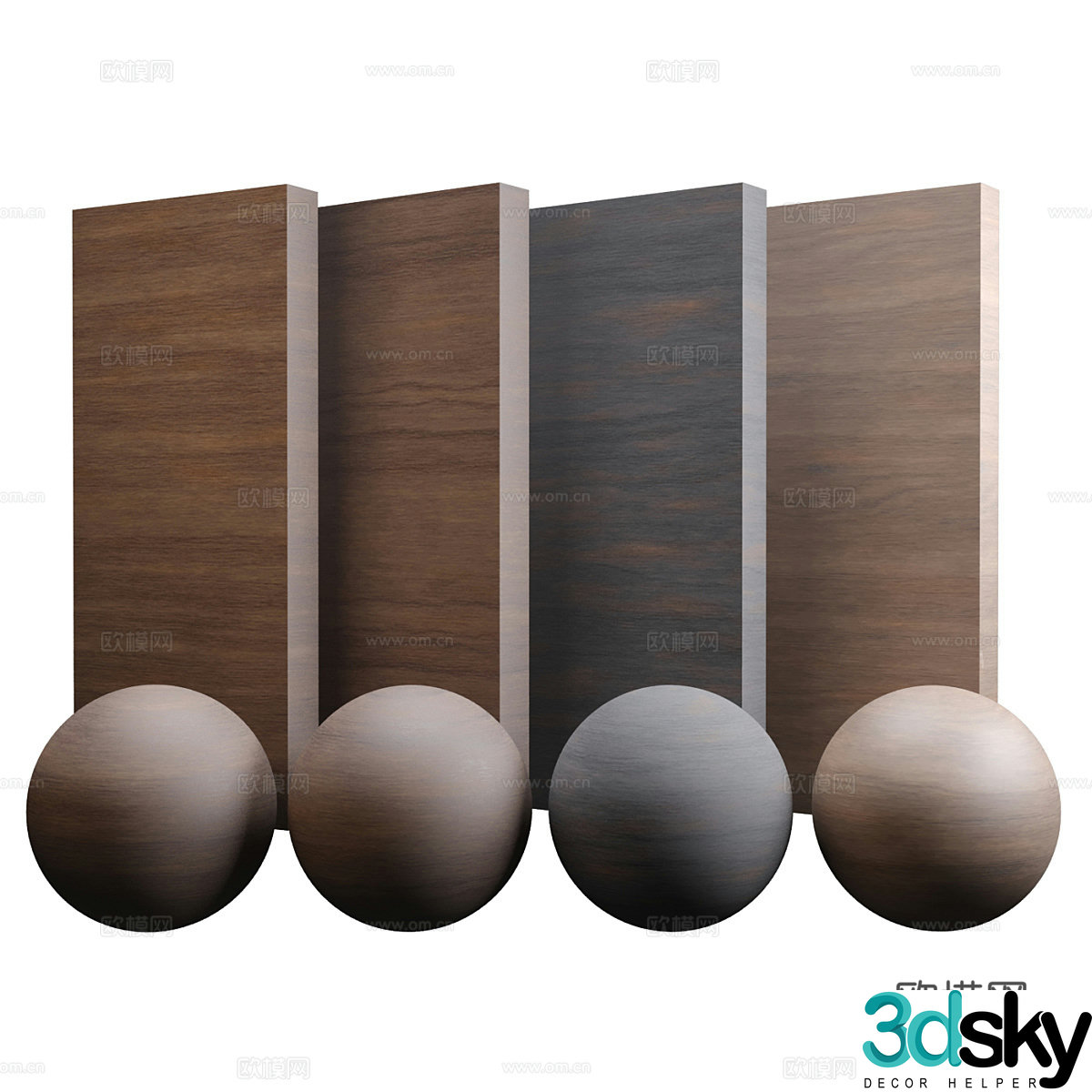 Walnut Finished 3D Model