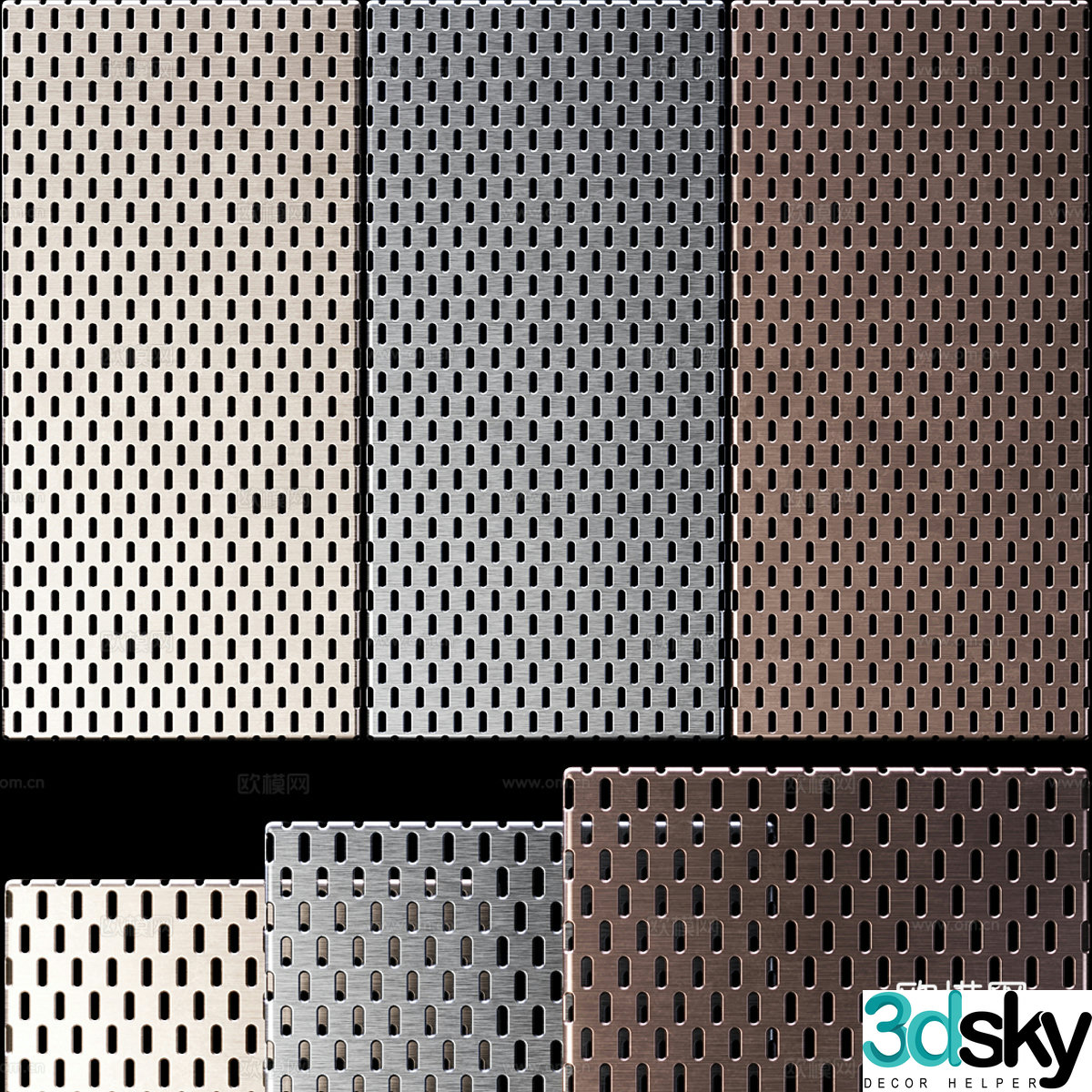 Perforated plate Metal plate 3D model