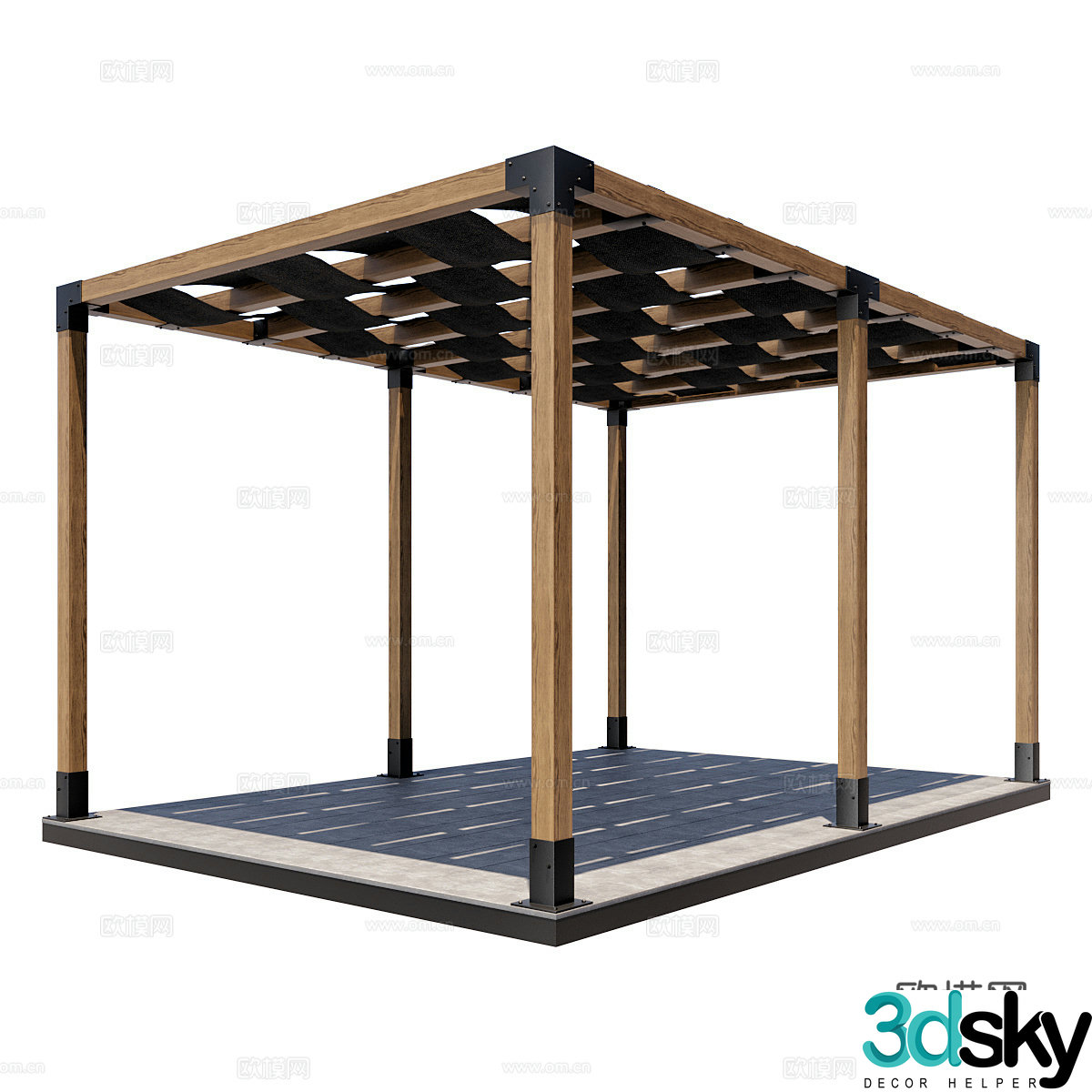 New Chinese style pavilion 3D model
