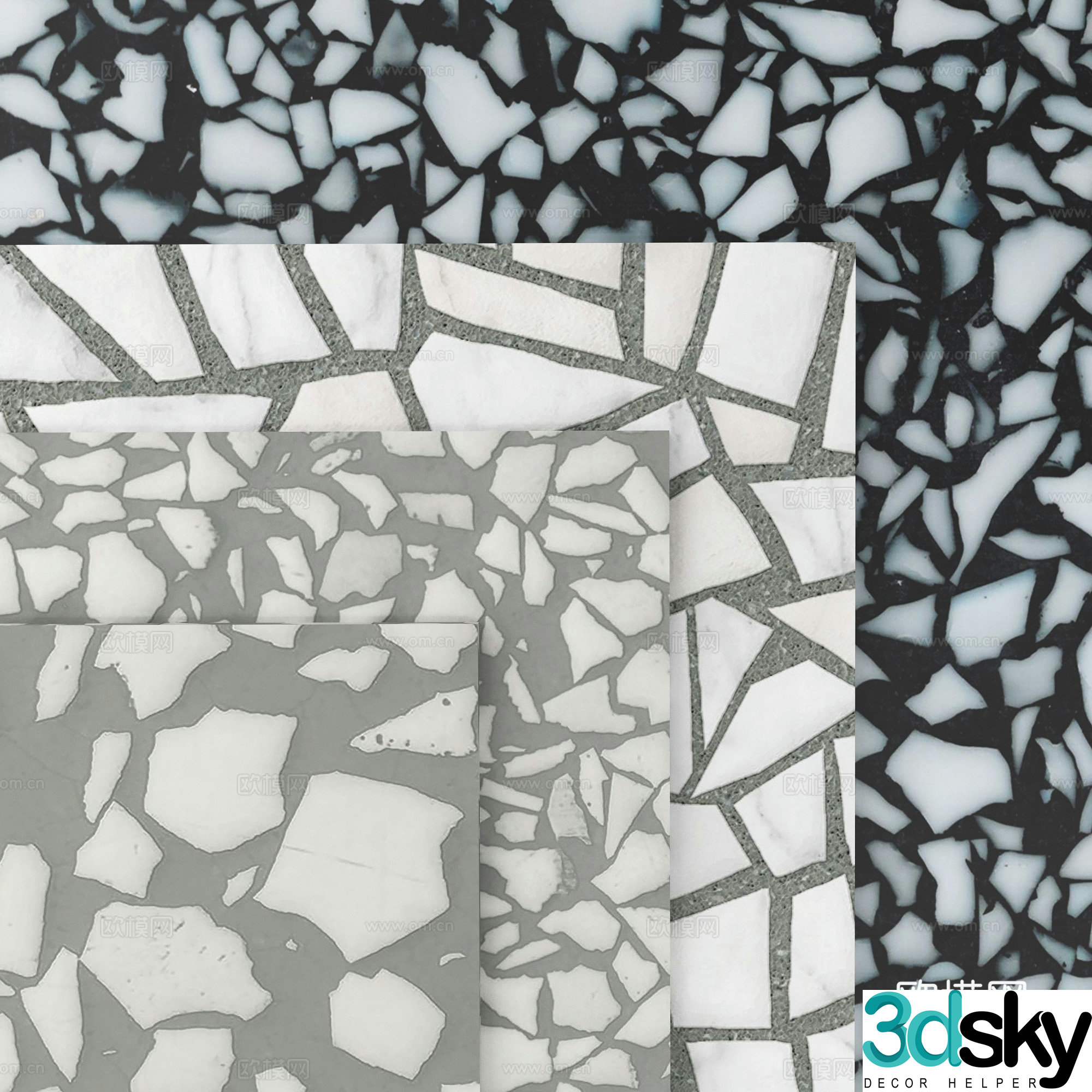 Terrazzo floor Terrazzo wall 3d model