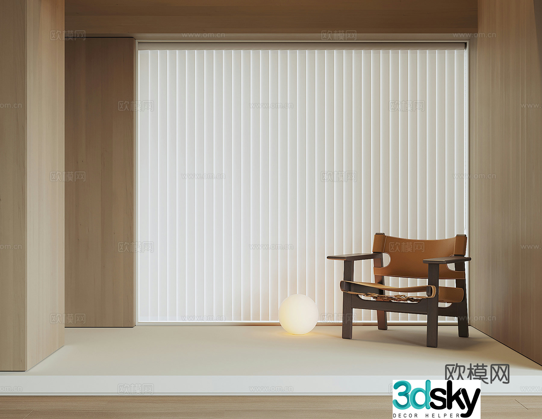 Modern dream curtain 3d model