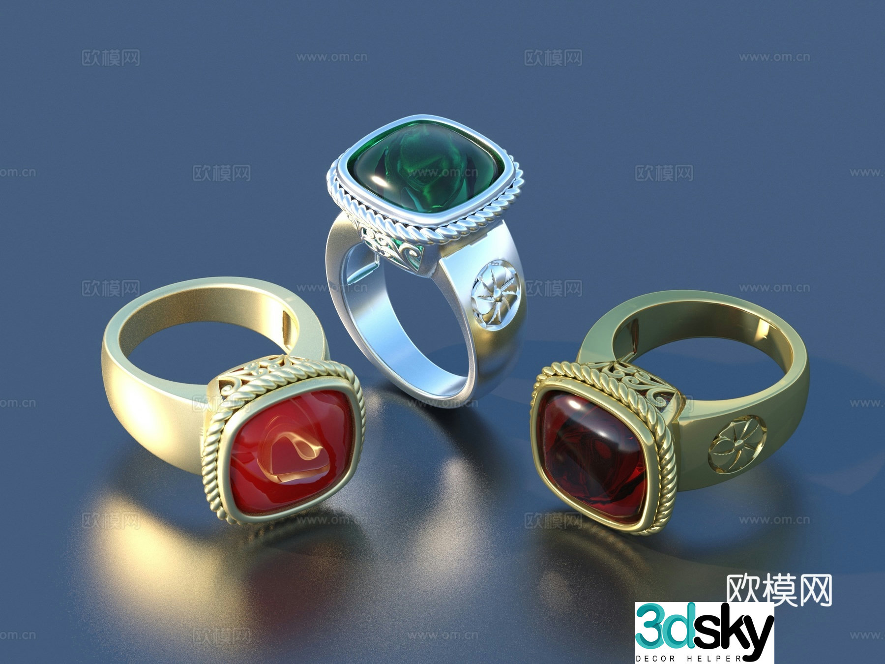 Ring Diamond Ring Gem Ring Gold Ring Silver Ring Jewelry 3D Model