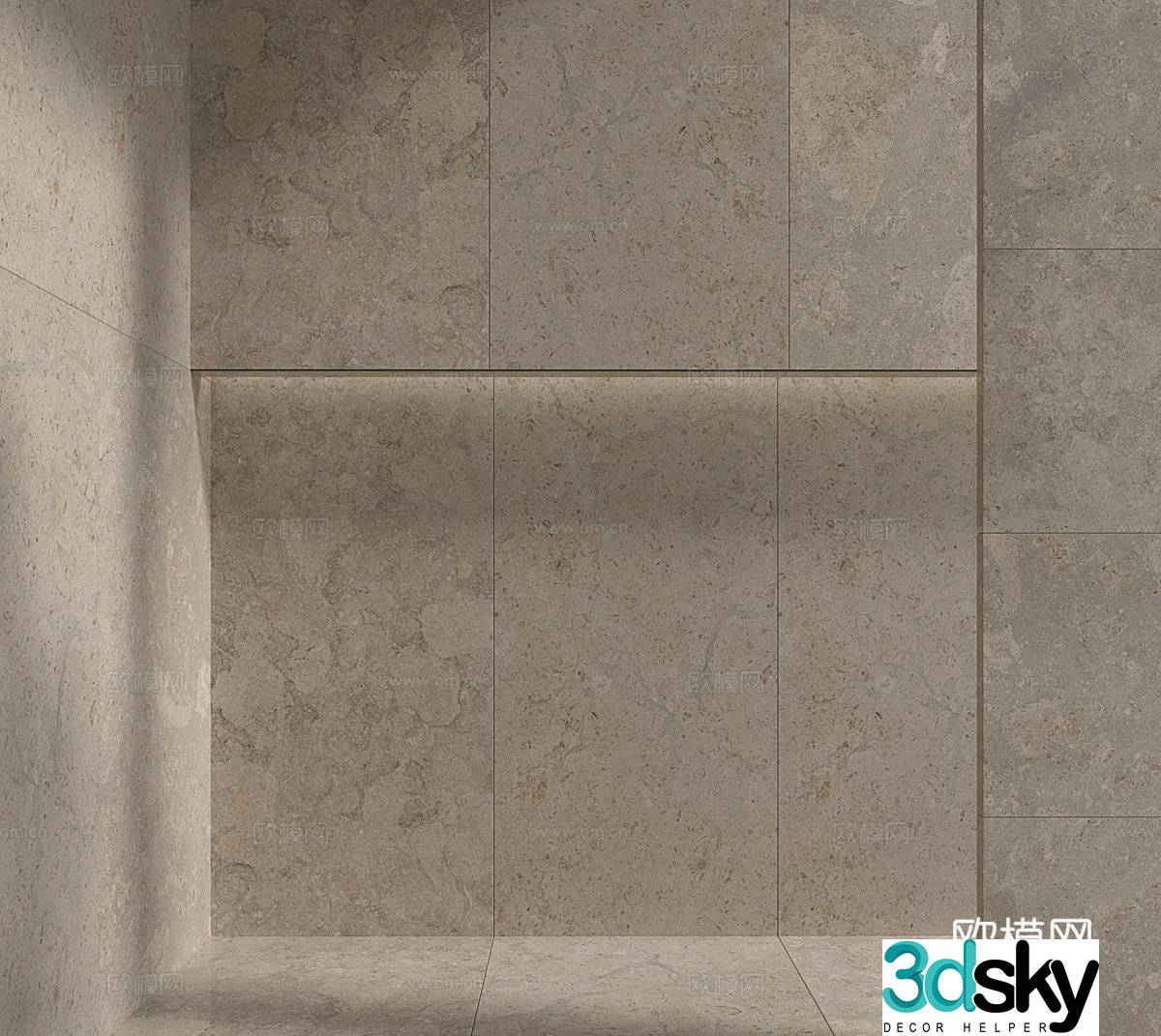 Modern retro tiles Wall tiles Floor tiles Retro tiles 3d model