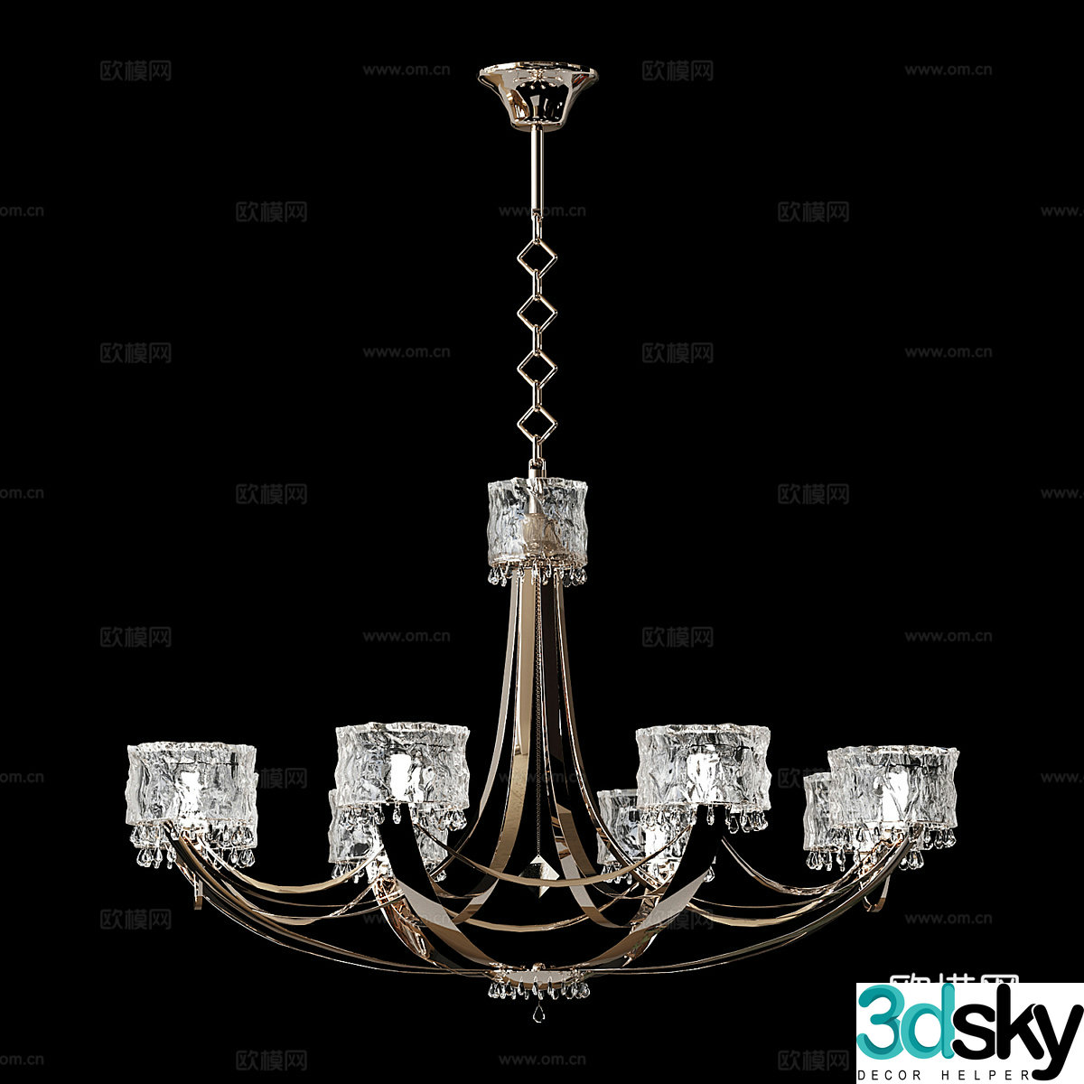 French simple chandeliers chandeliers simple chandeliers restaurant chandeliers living room chandeliers lamp 3d model