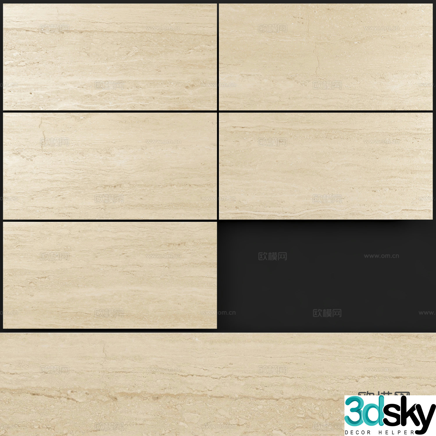 Modern marble tiles 3d model