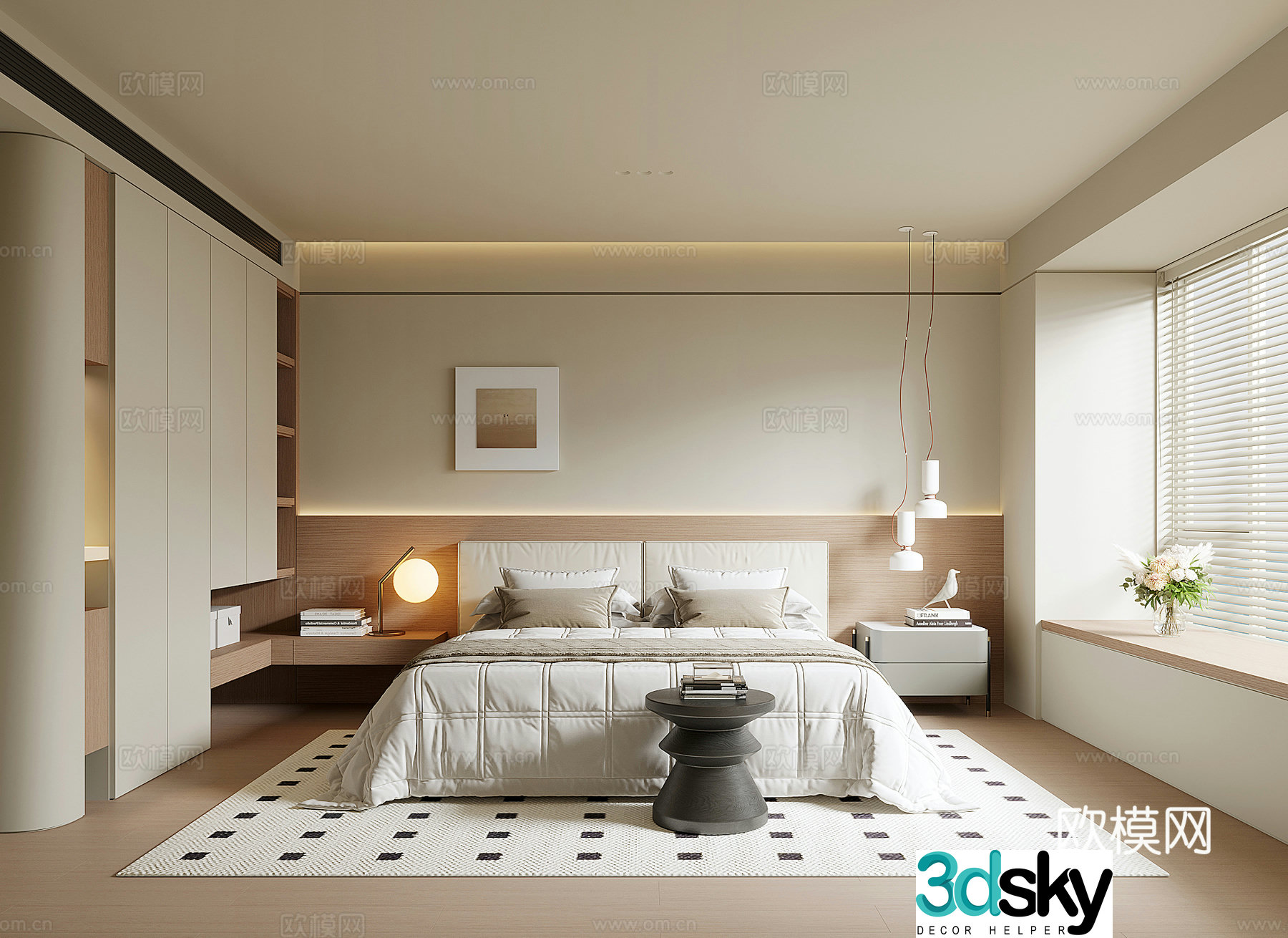 Modern home bedroom 3d model