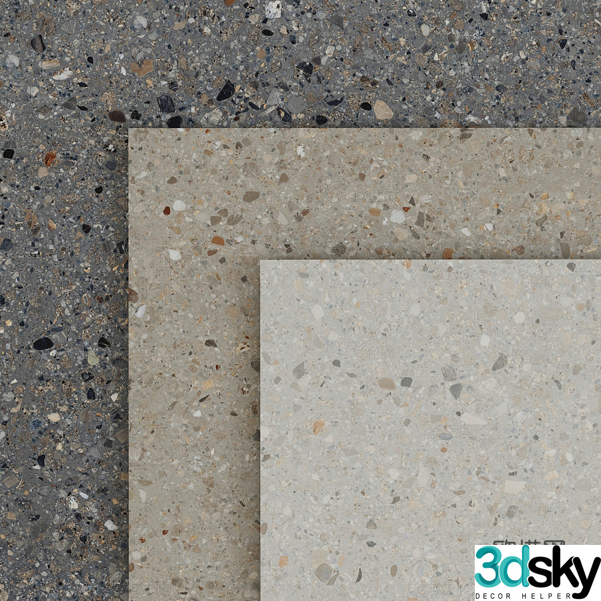 Terrazzo floor wall 3d model