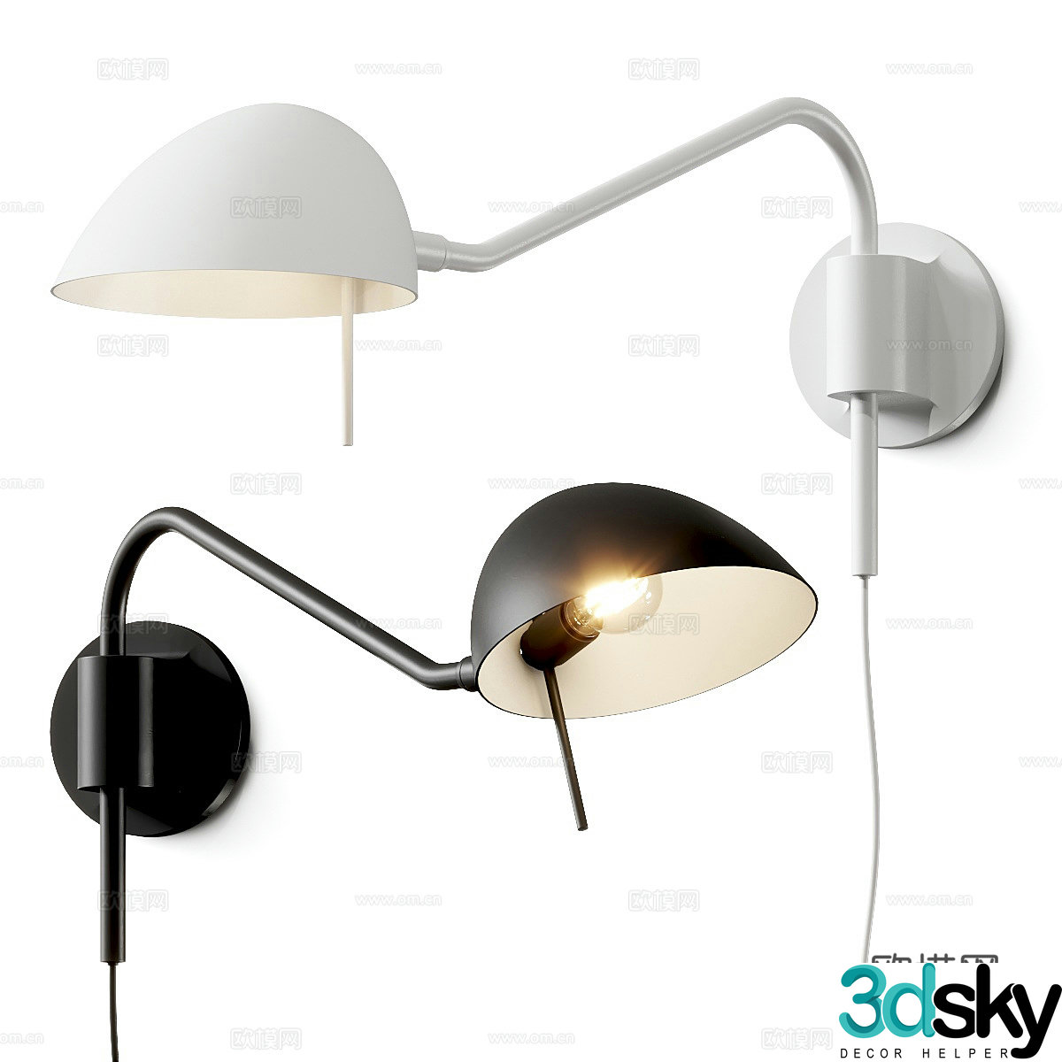Modern Italian minimalist Astro Lighting Serge wall light 3d model