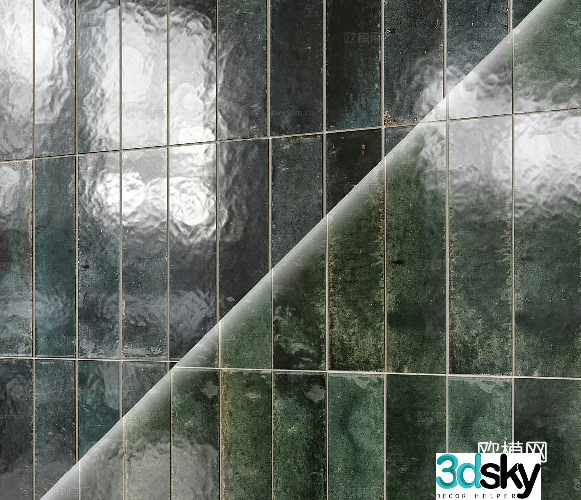 Modern retro tiles 3d model