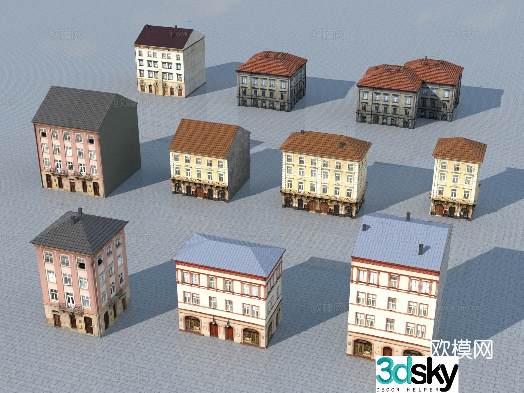 European-style building building 3D model