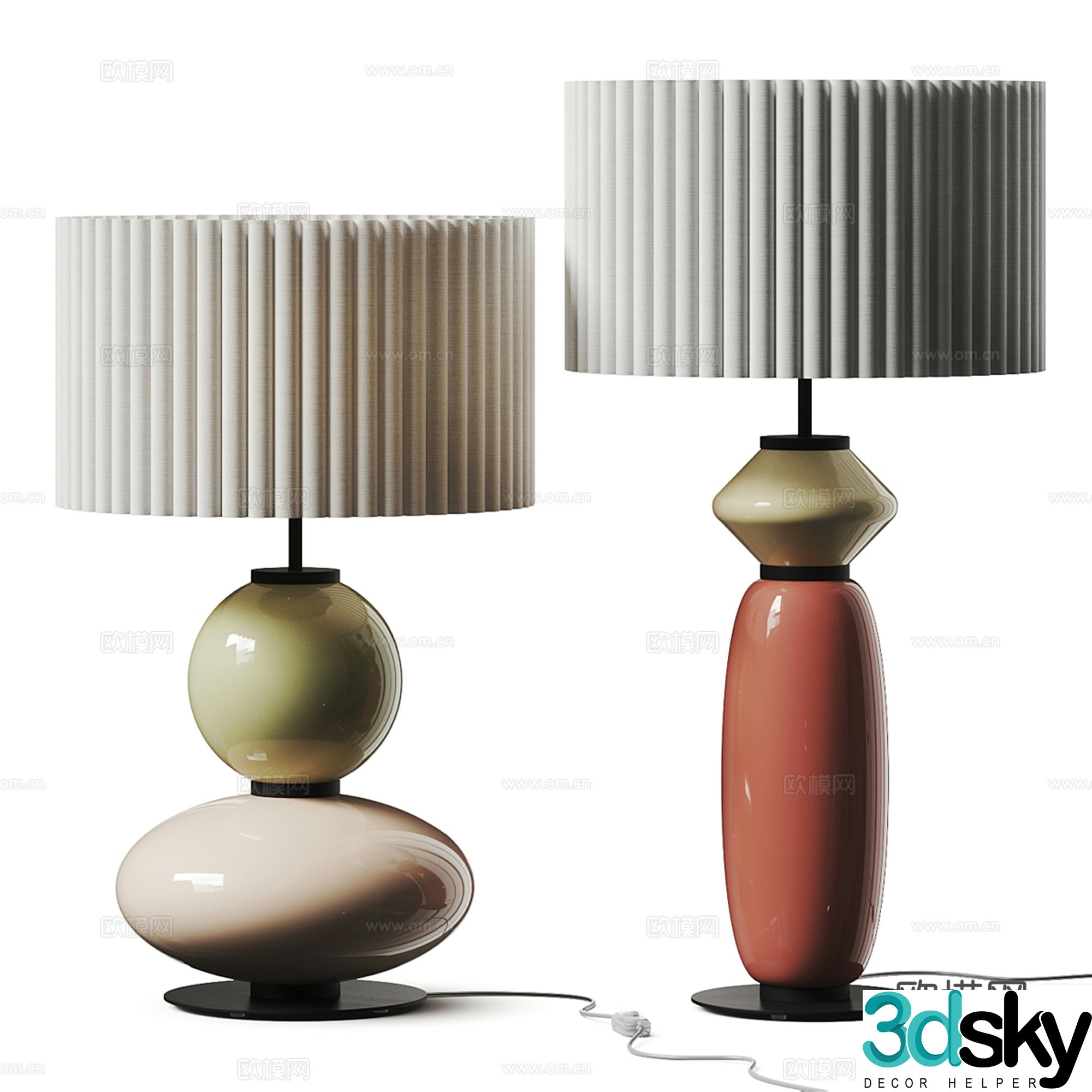 Modern desk lamp 3d model