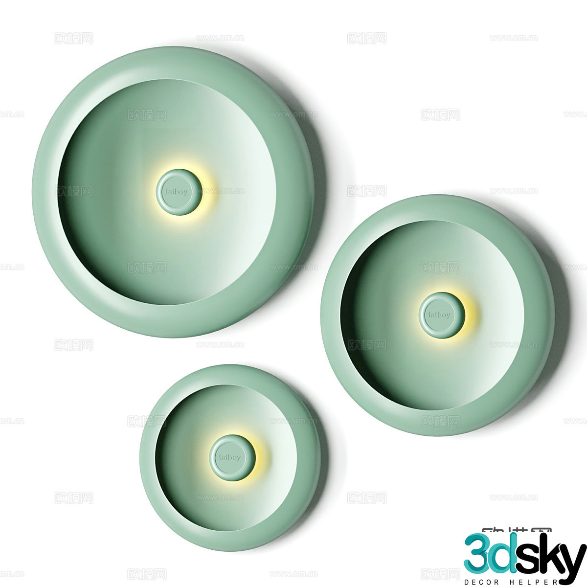 New Chinese Fatboy OLOHA Disc Wall Light 3D Model