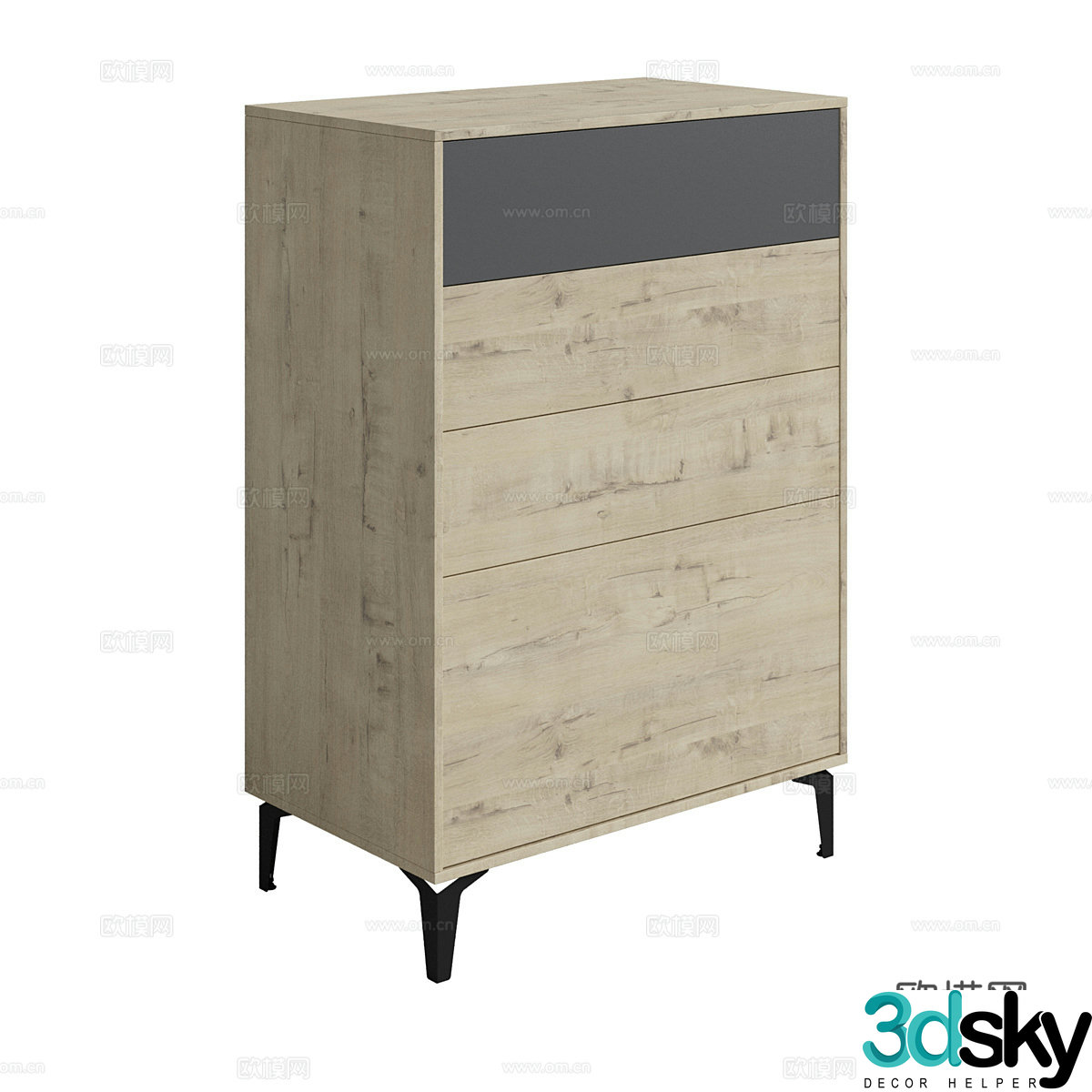 Nordic simple decorative cabinet side cabinet simple cabinet 3d model