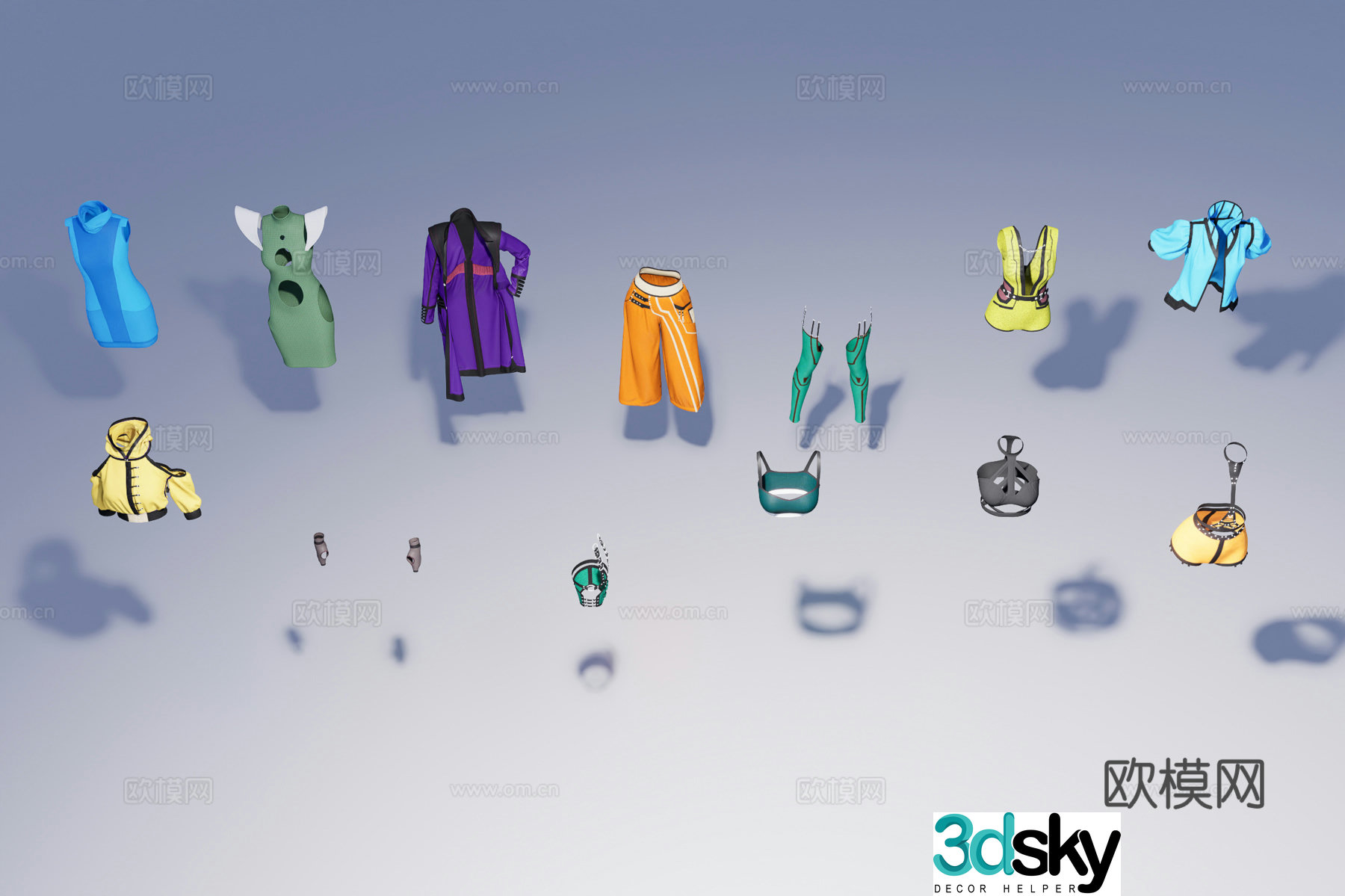 Women’s fashion clothing 3d model
