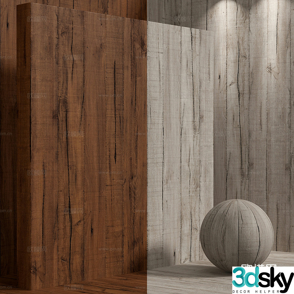Old wood 3d model