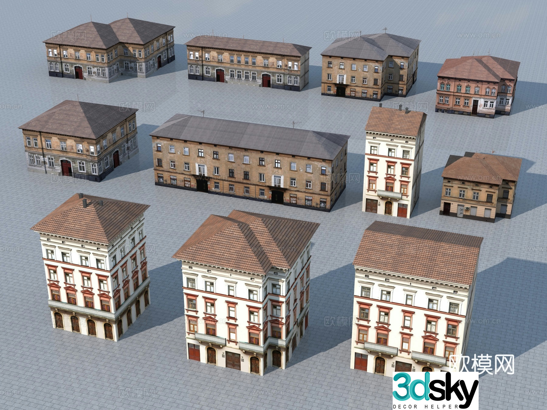 European-style building 3D model