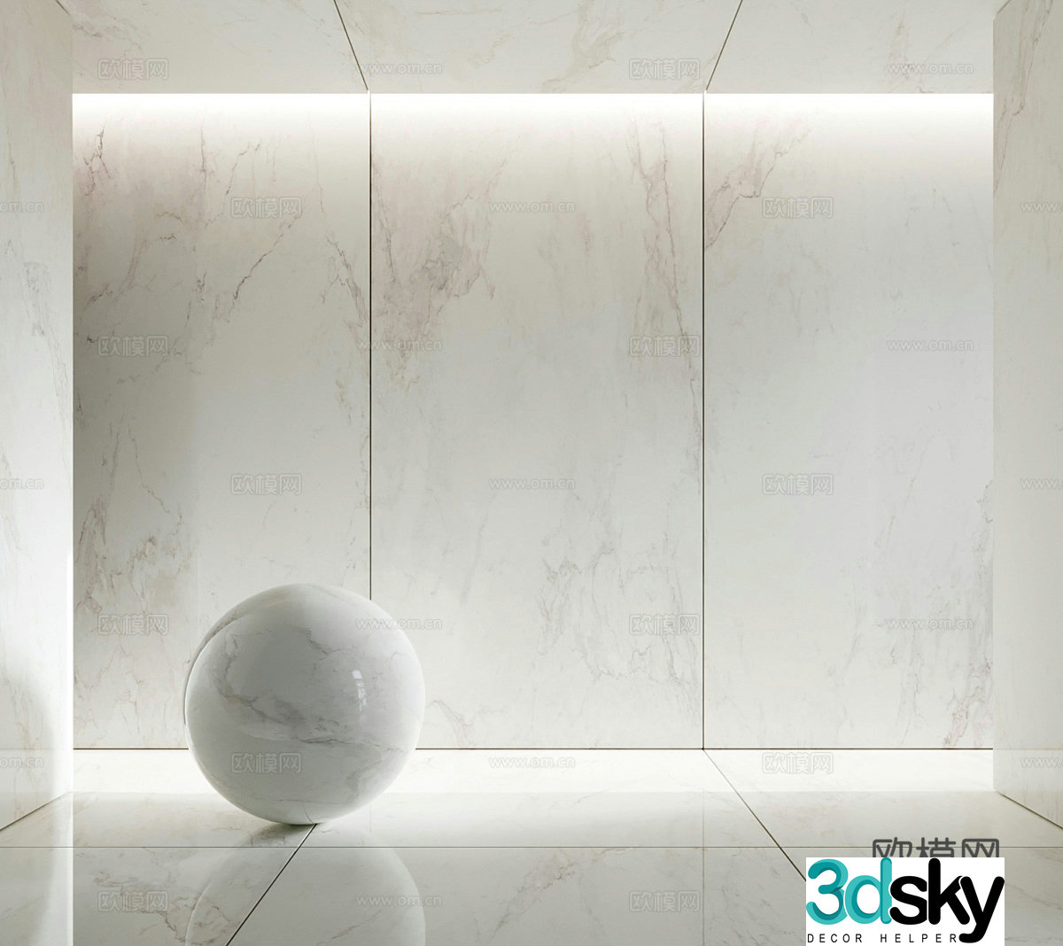 Modern stone stone slab marble 3d model