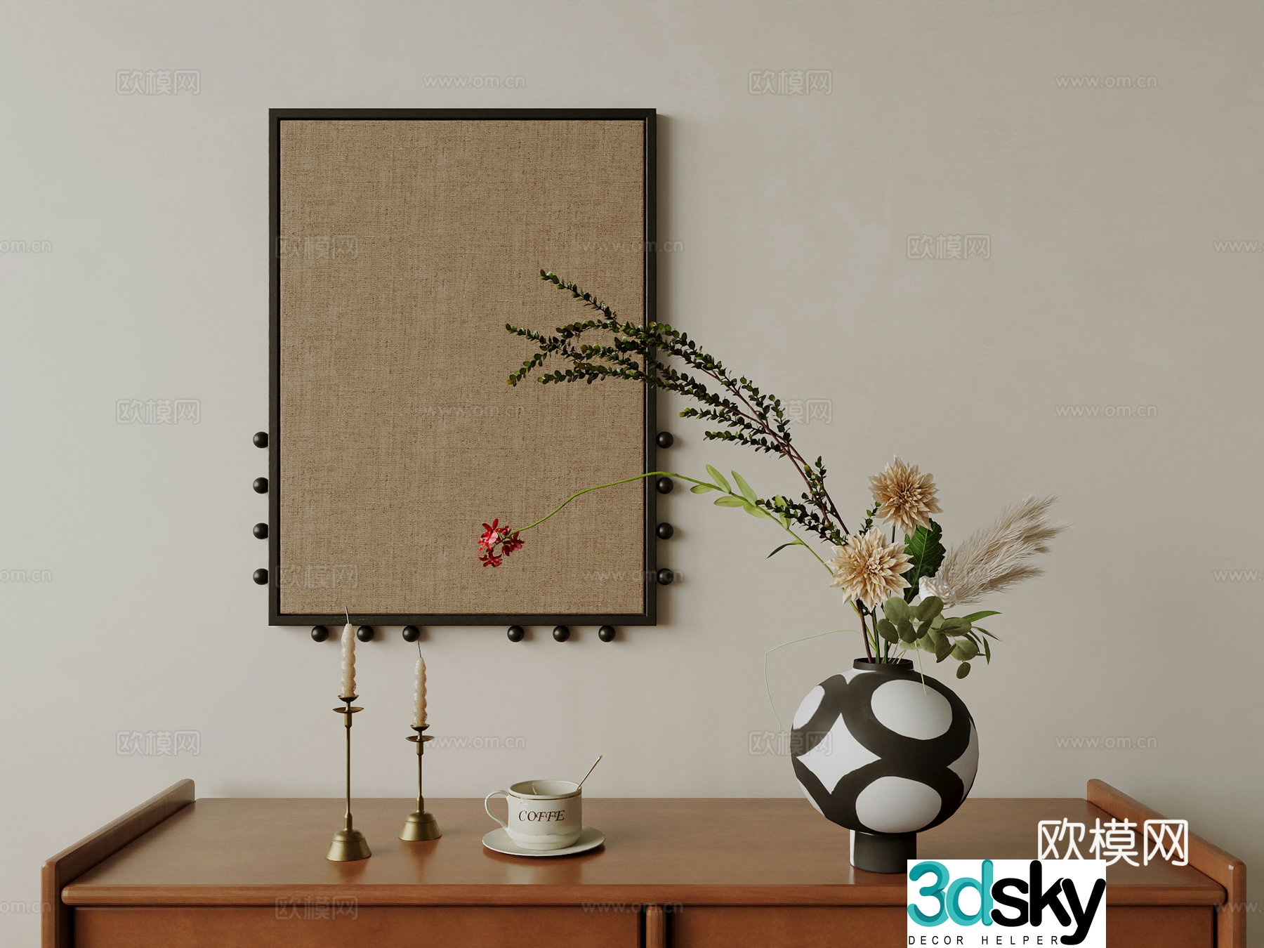 Medium style vase ornament 3D model