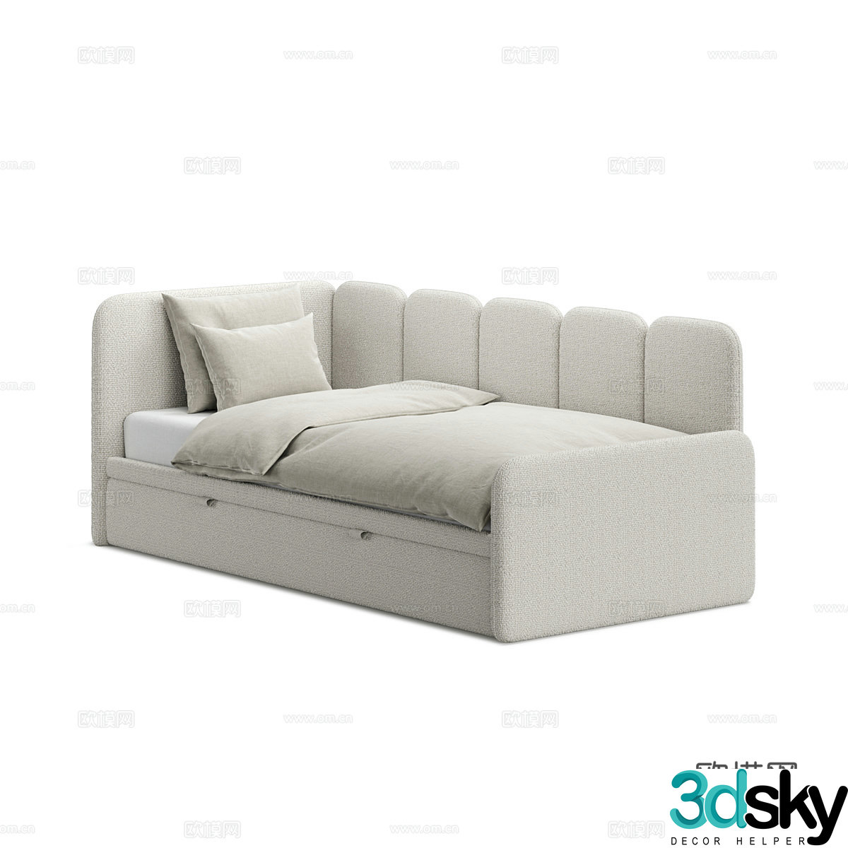 Modern simple sofa bed Sofa bed Simple bed Bedroom bed 3D model