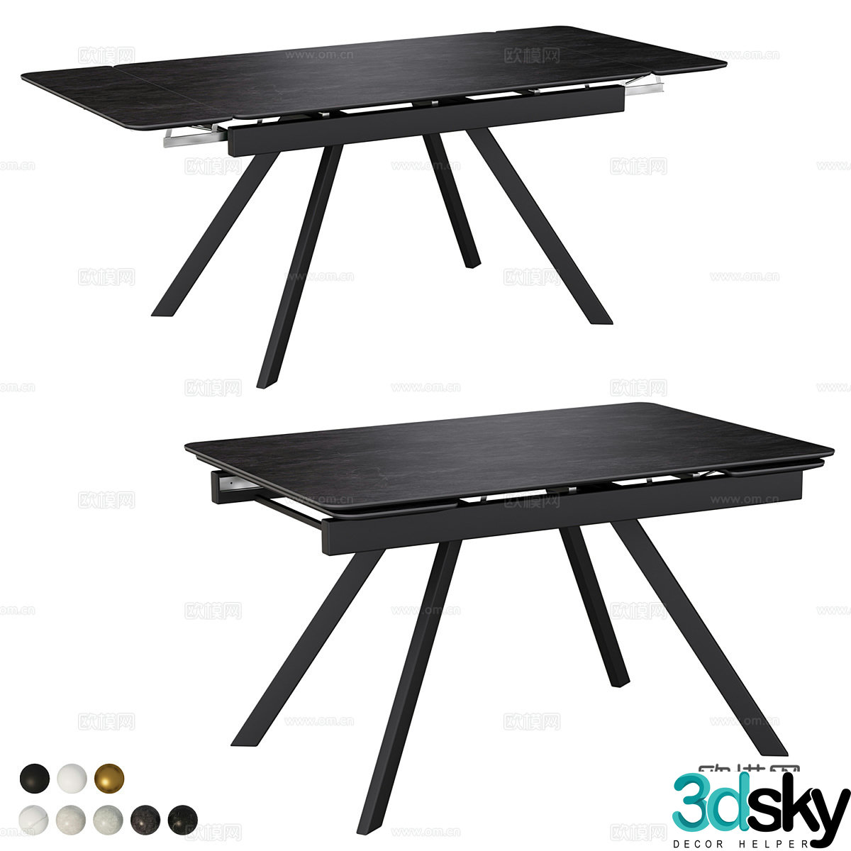 Modern simple dining table Dining table Simple dining table Restaurant dining table 3d model