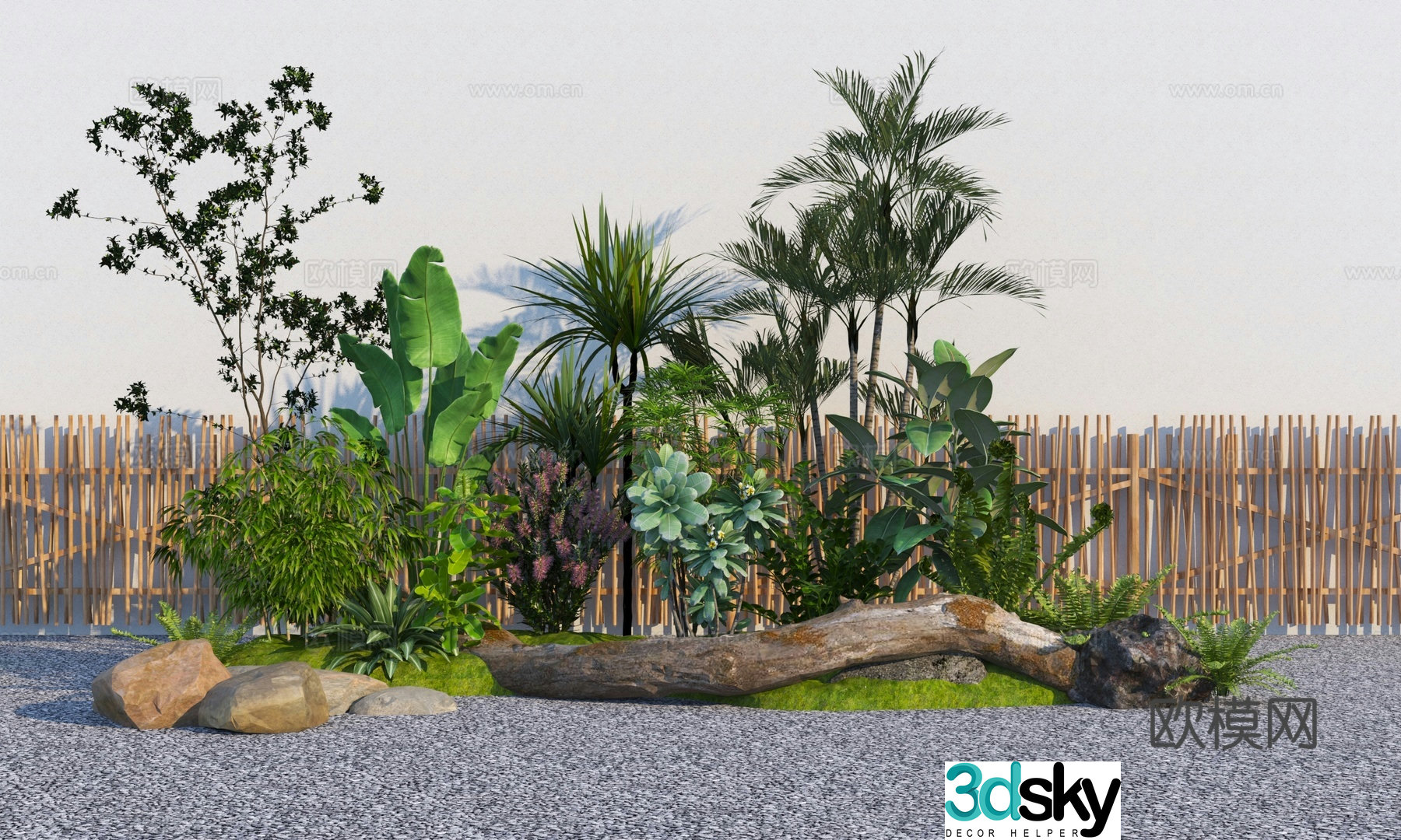 Modern plant combination 3D model