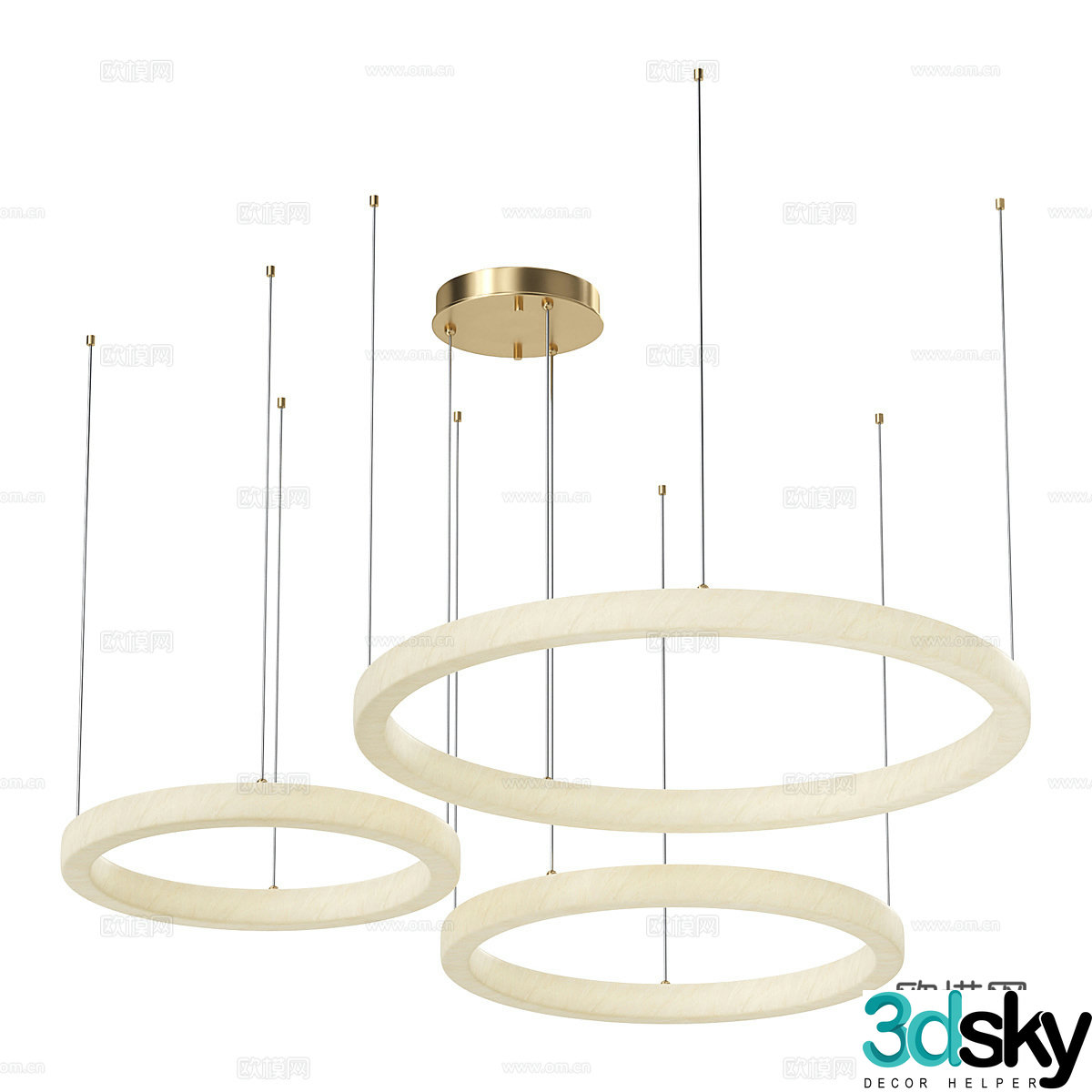 Modern simple chandelier chandelier simple chandelier living room chandelier lamp 3d model