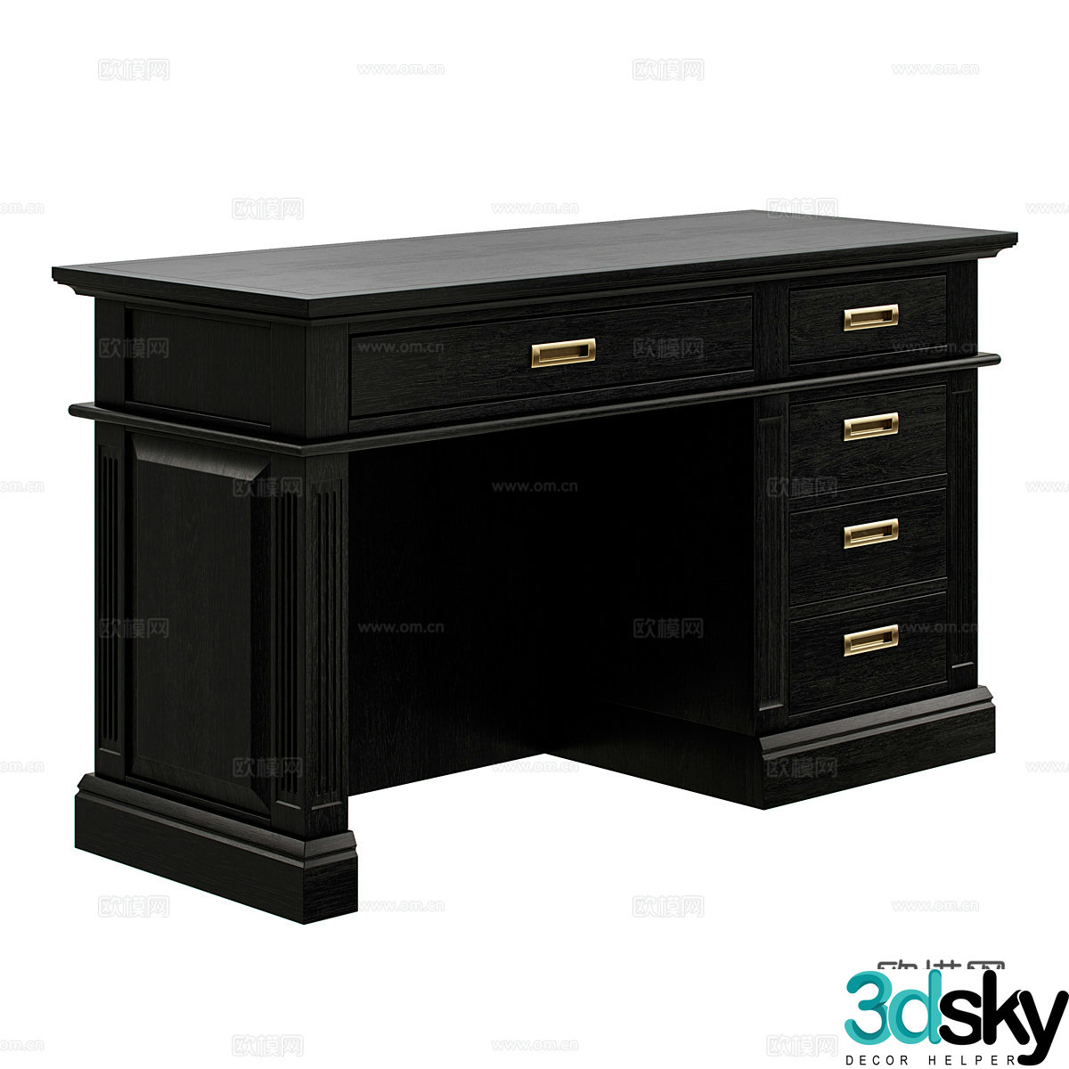 Nordic simple desk desk simple desk study desk 3d model