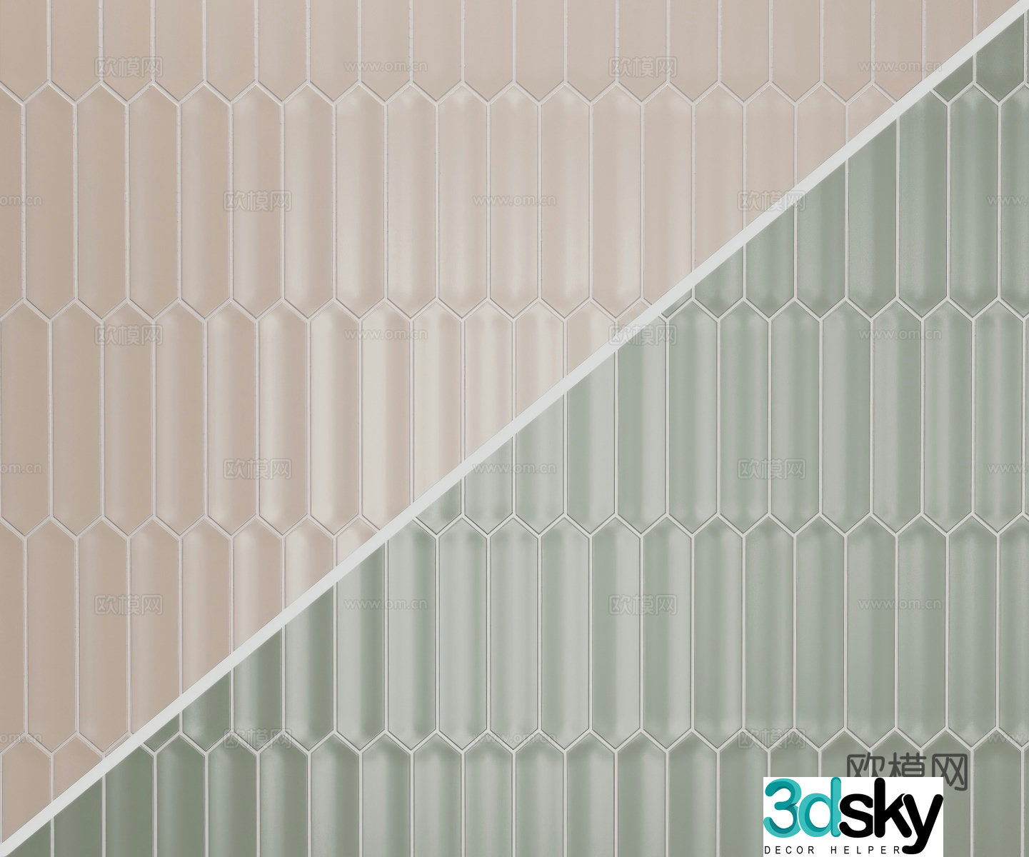 Modern model wall tiles 3d model