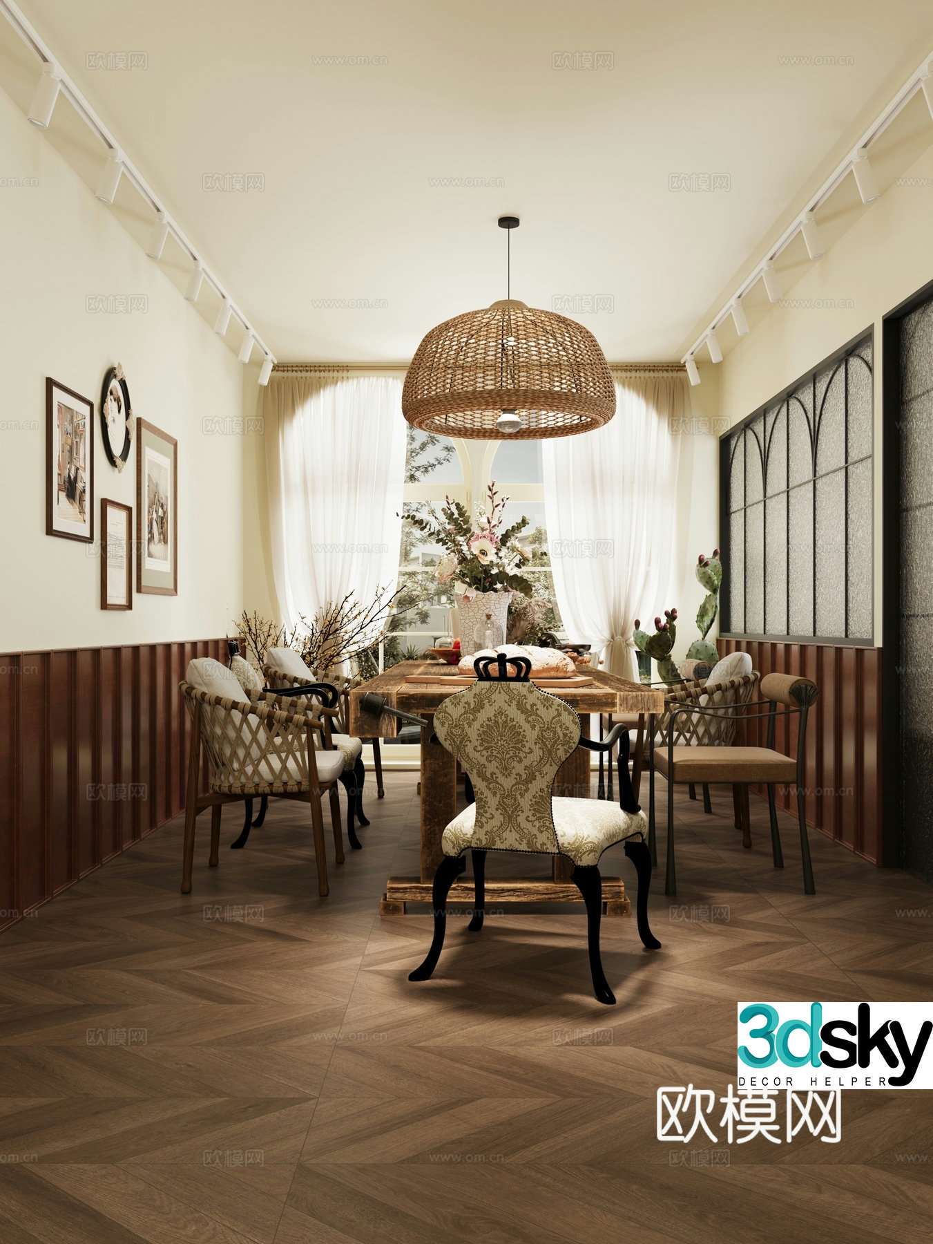 French Western Restaurant Private Room French Private Room Atmospheric Private Room Atmospheric Private Room Hotel Private Room 3D Model