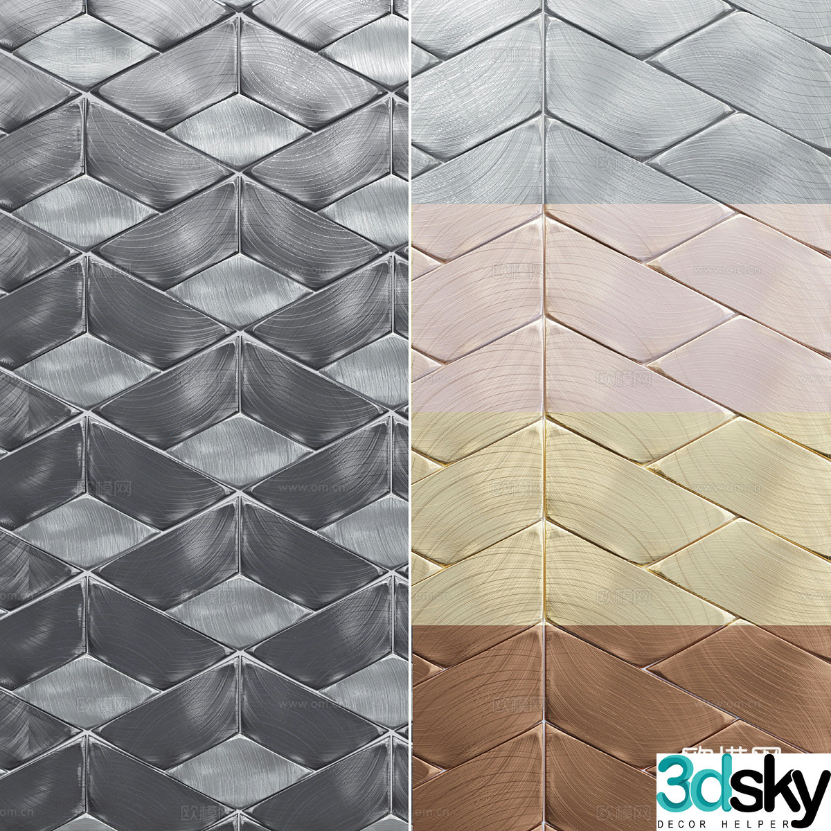 3d model of floor tiles
