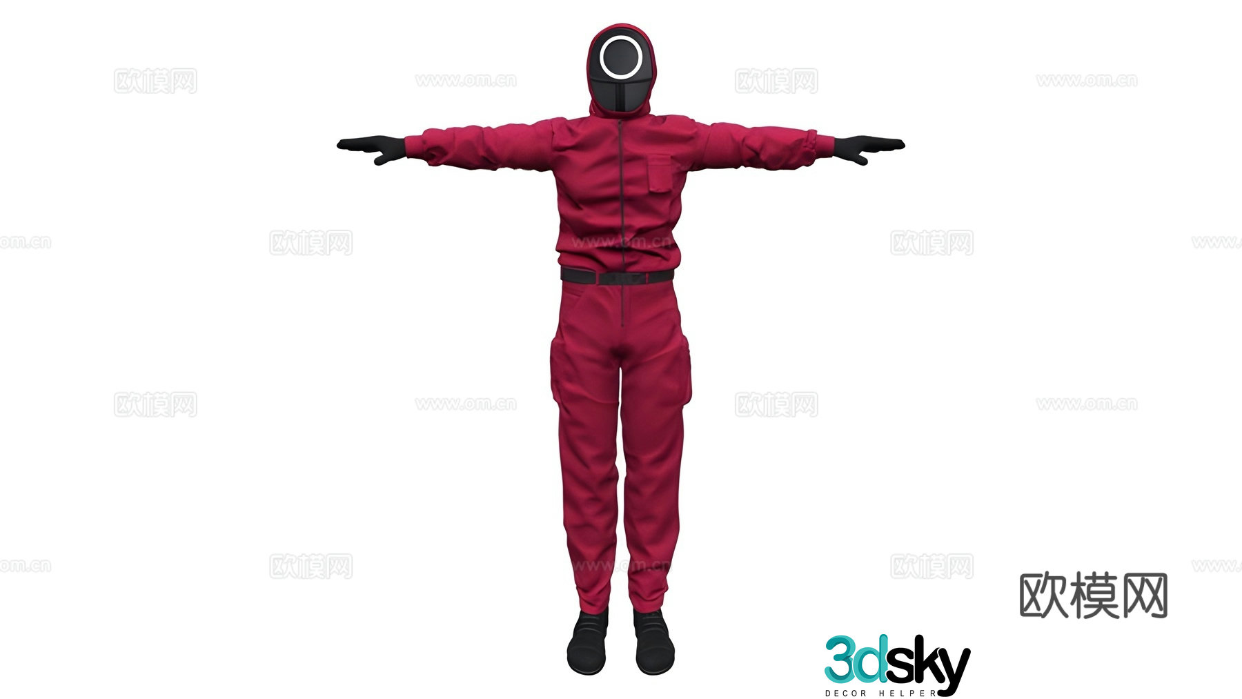 Red Defender Clothing 3d Model