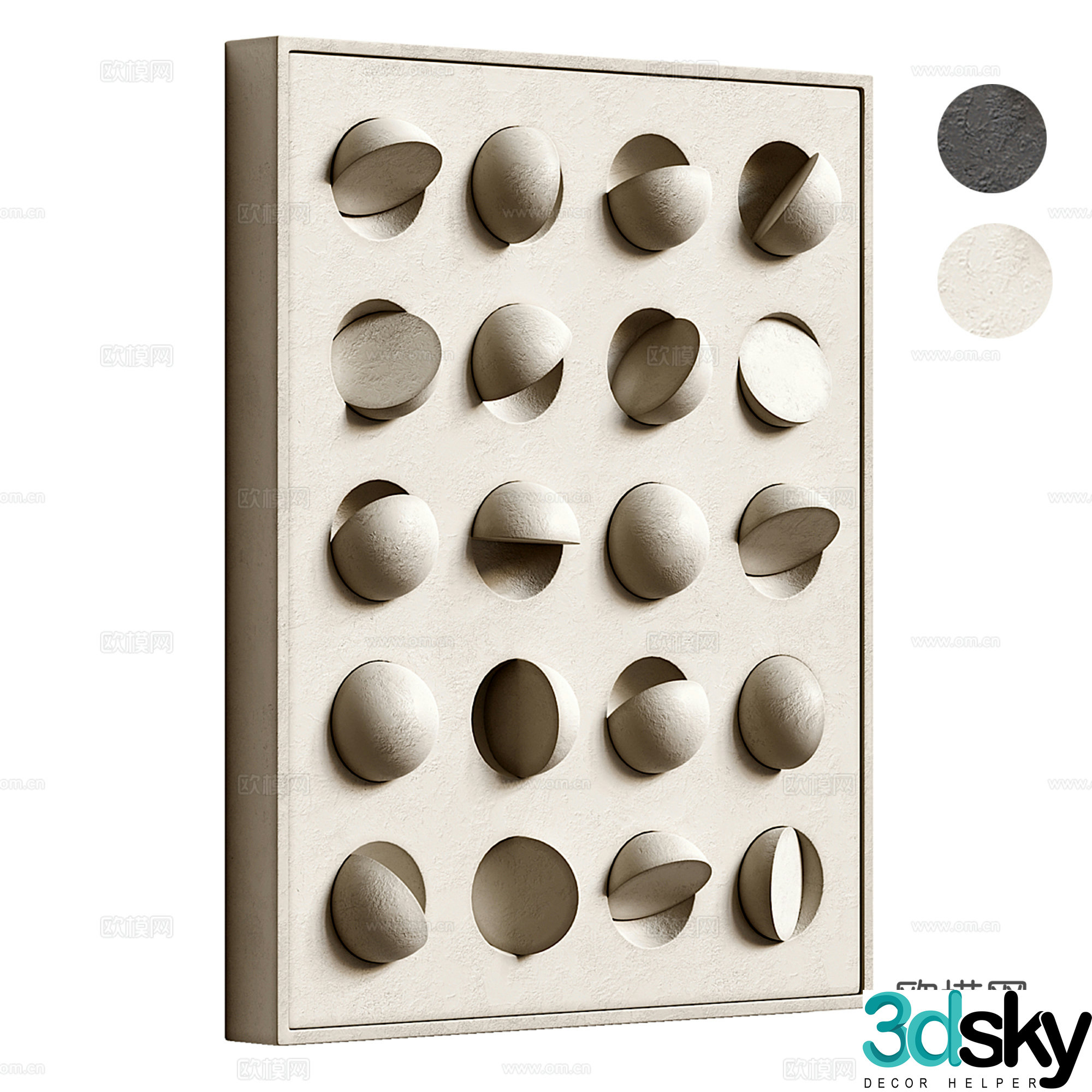 Three-dimensional hanging painting 3d model